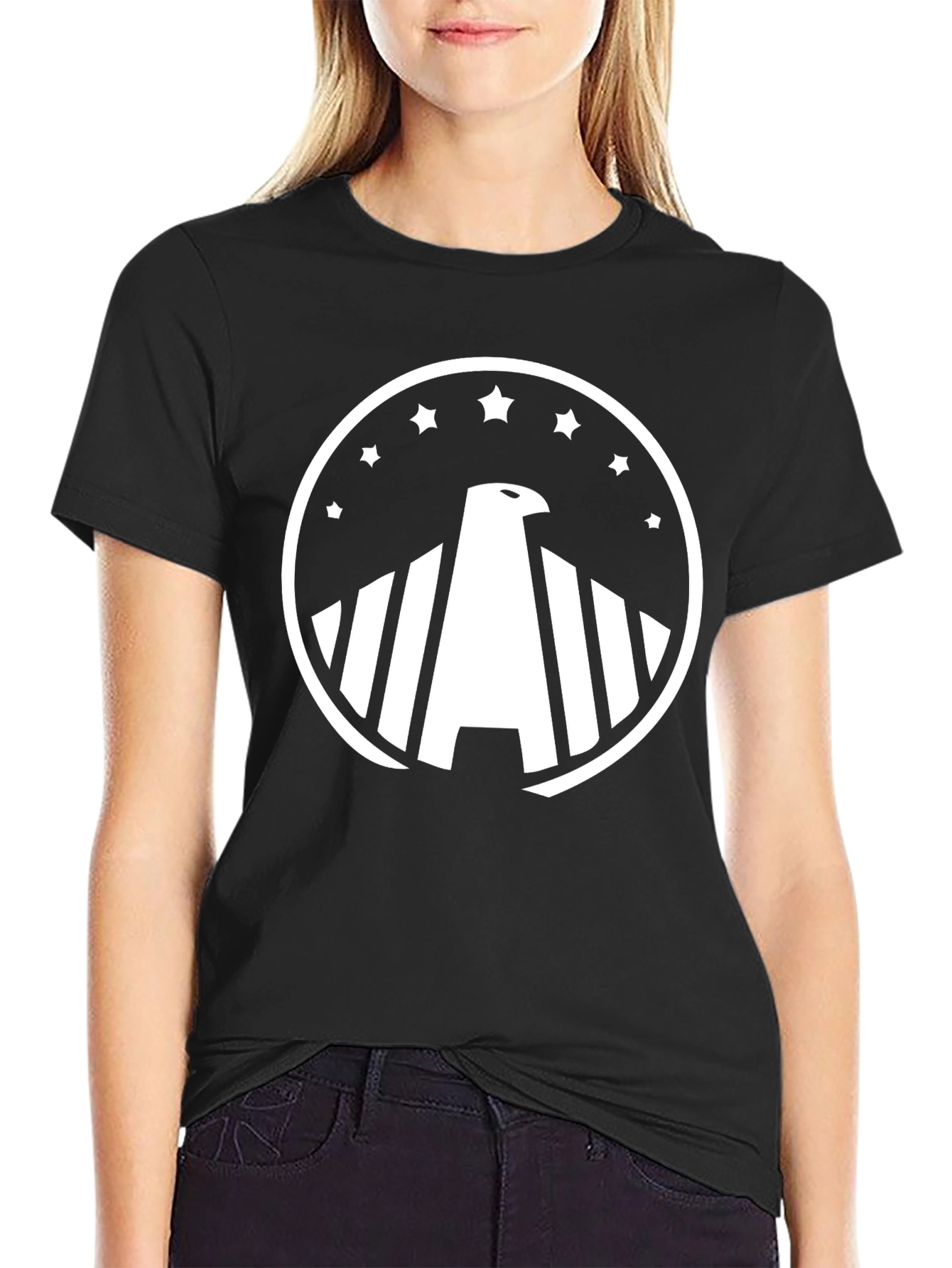 Black Eagle Star Graphic T-Shirt