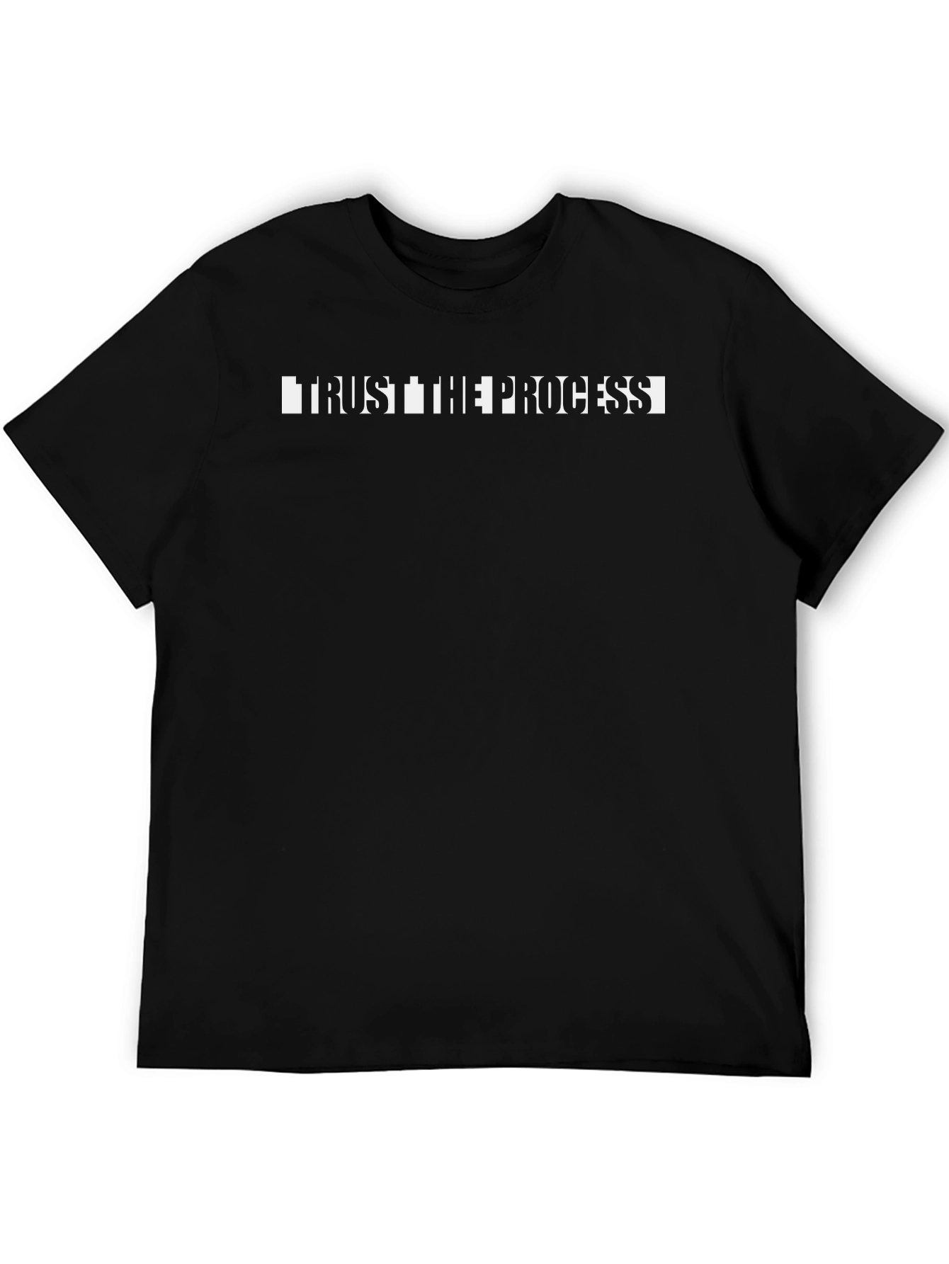 Trust The Process Black Graphic T-Shirt