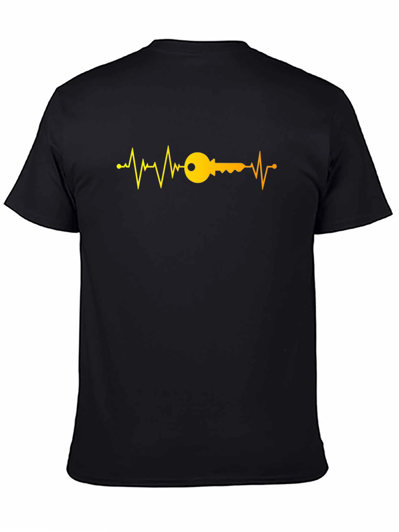 Heartbeat Key Graphic T-Shirt - Black