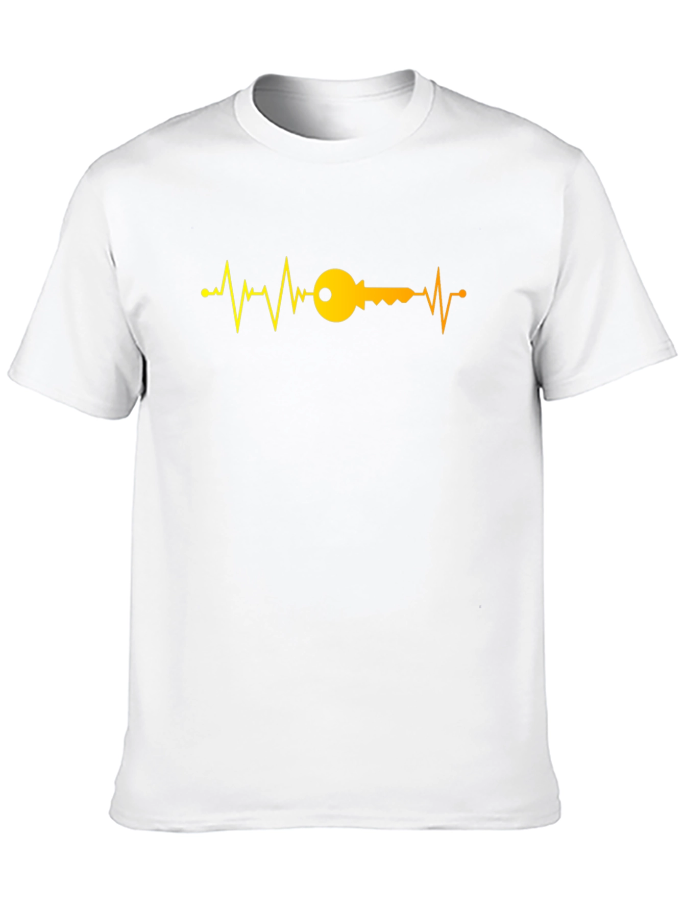 Heartbeat Key Graphic T-Shirt - Black