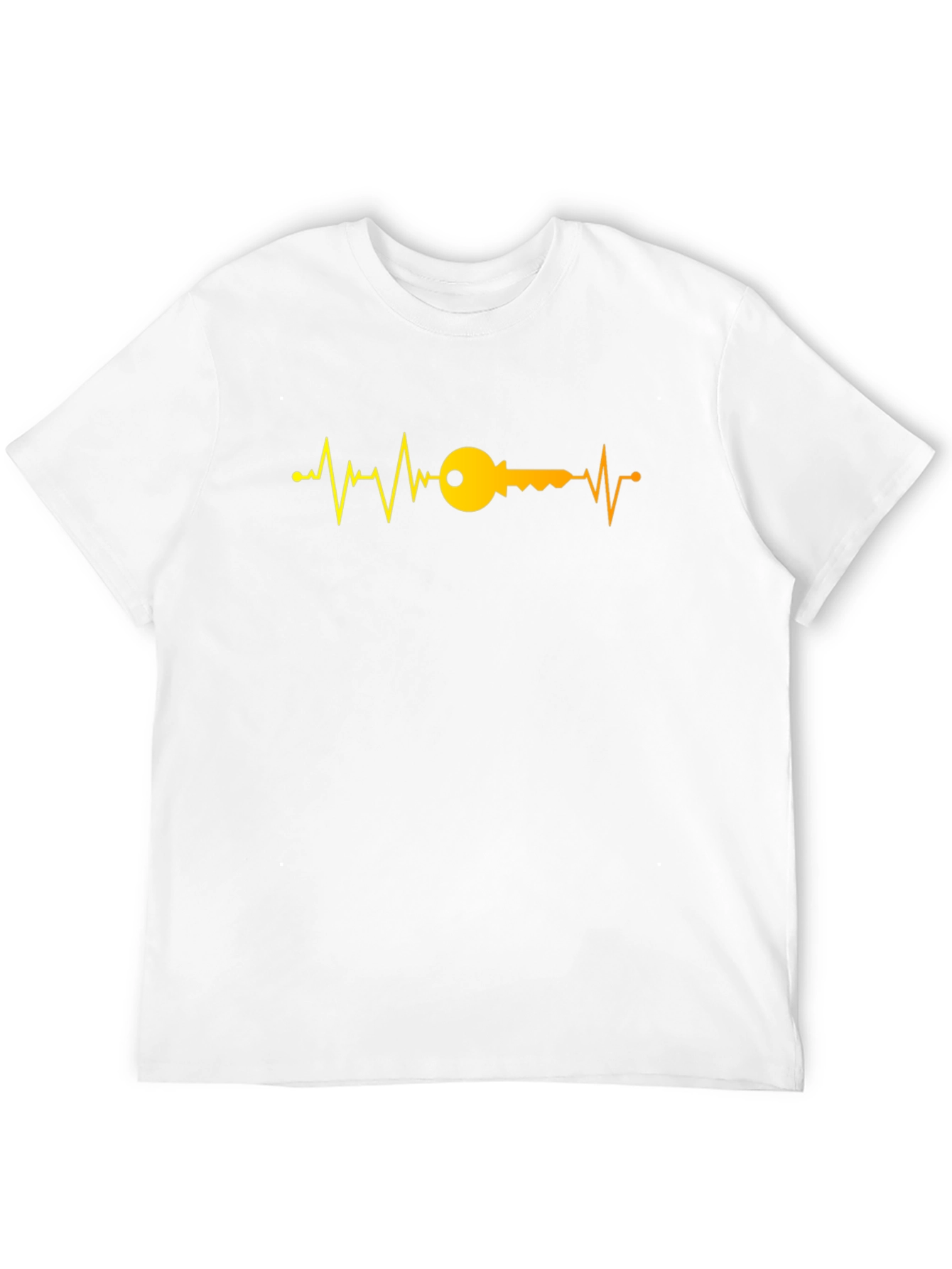 Heartbeat Key Graphic T-Shirt - Black