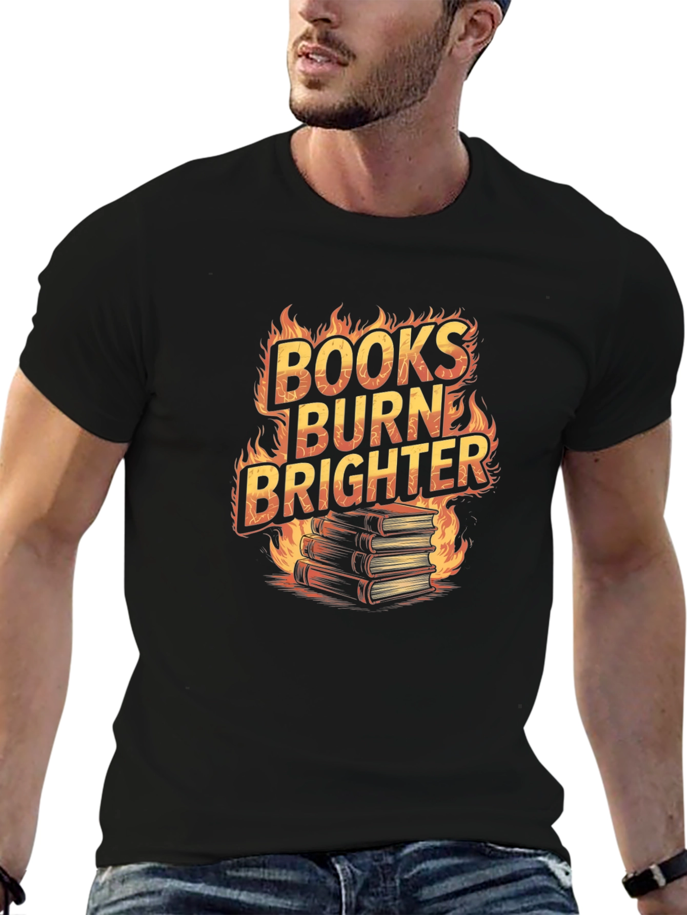 Books Burn Brighter Graphic Tee
