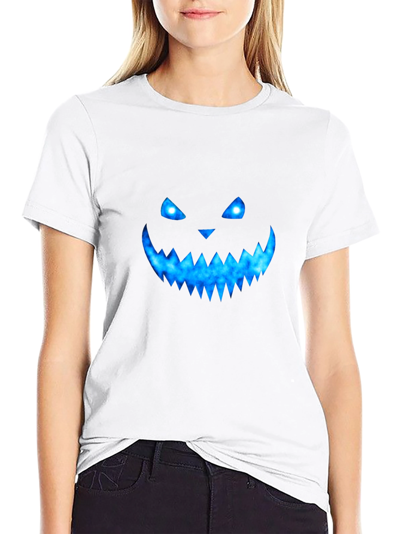 Spooky Galaxy Pumpkin Face T-Shirt