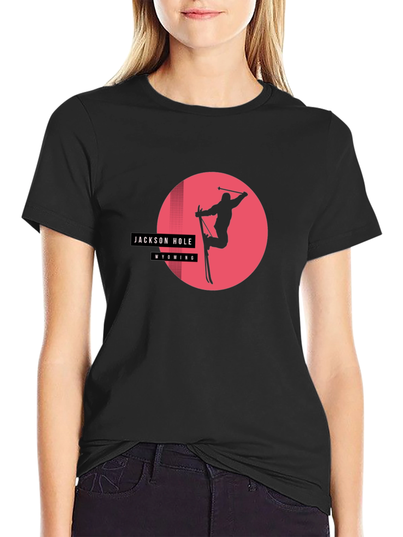 Jackson Hole Wyoming Skiing T-Shirt