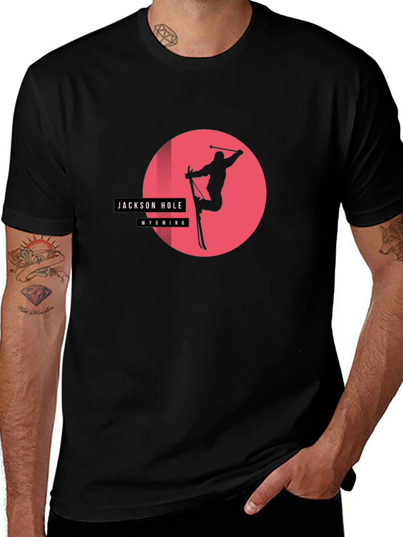 Jackson Hole Wyoming Skiing T-Shirt