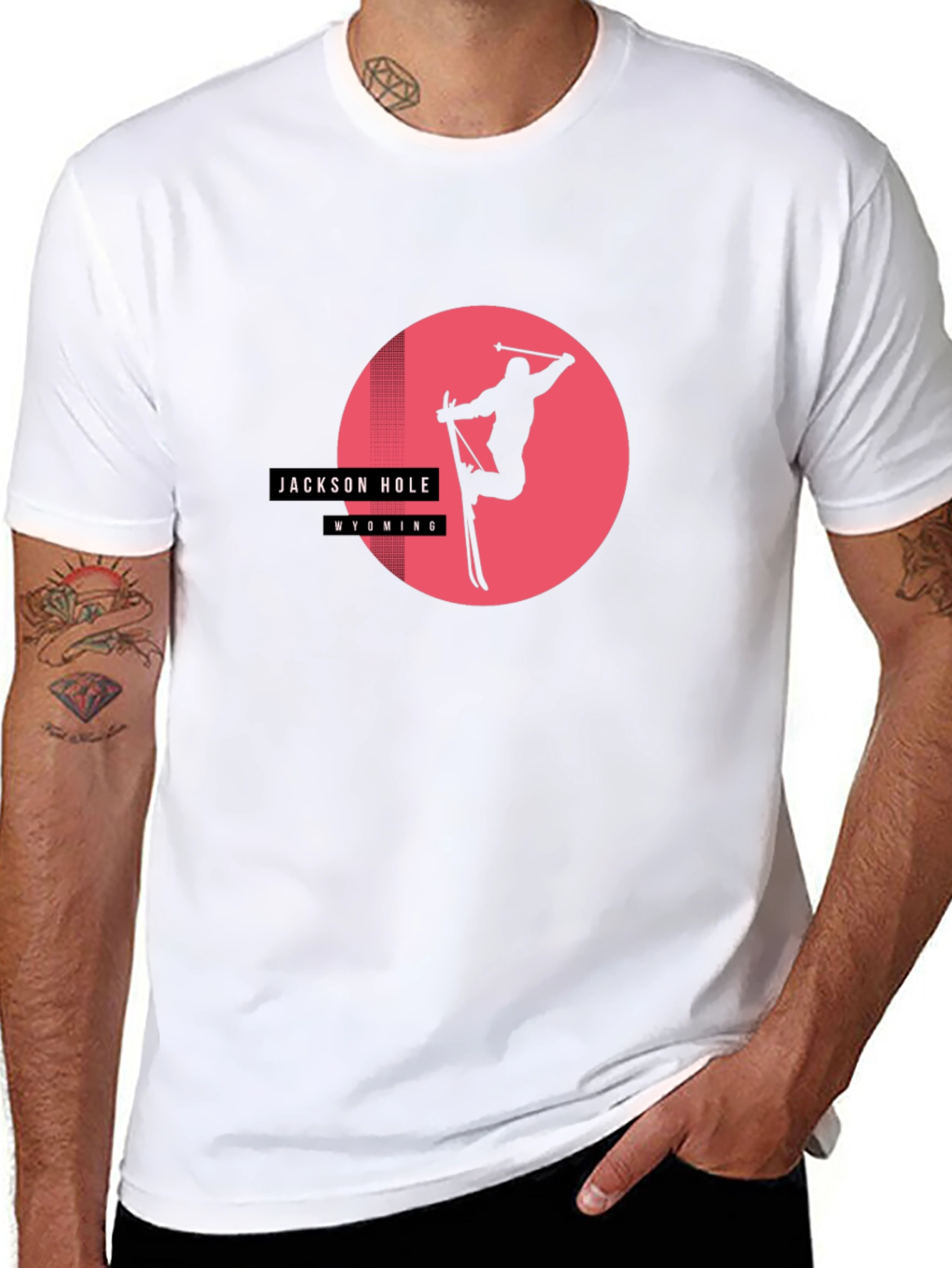Jackson Hole Wyoming Skiing T-Shirt
