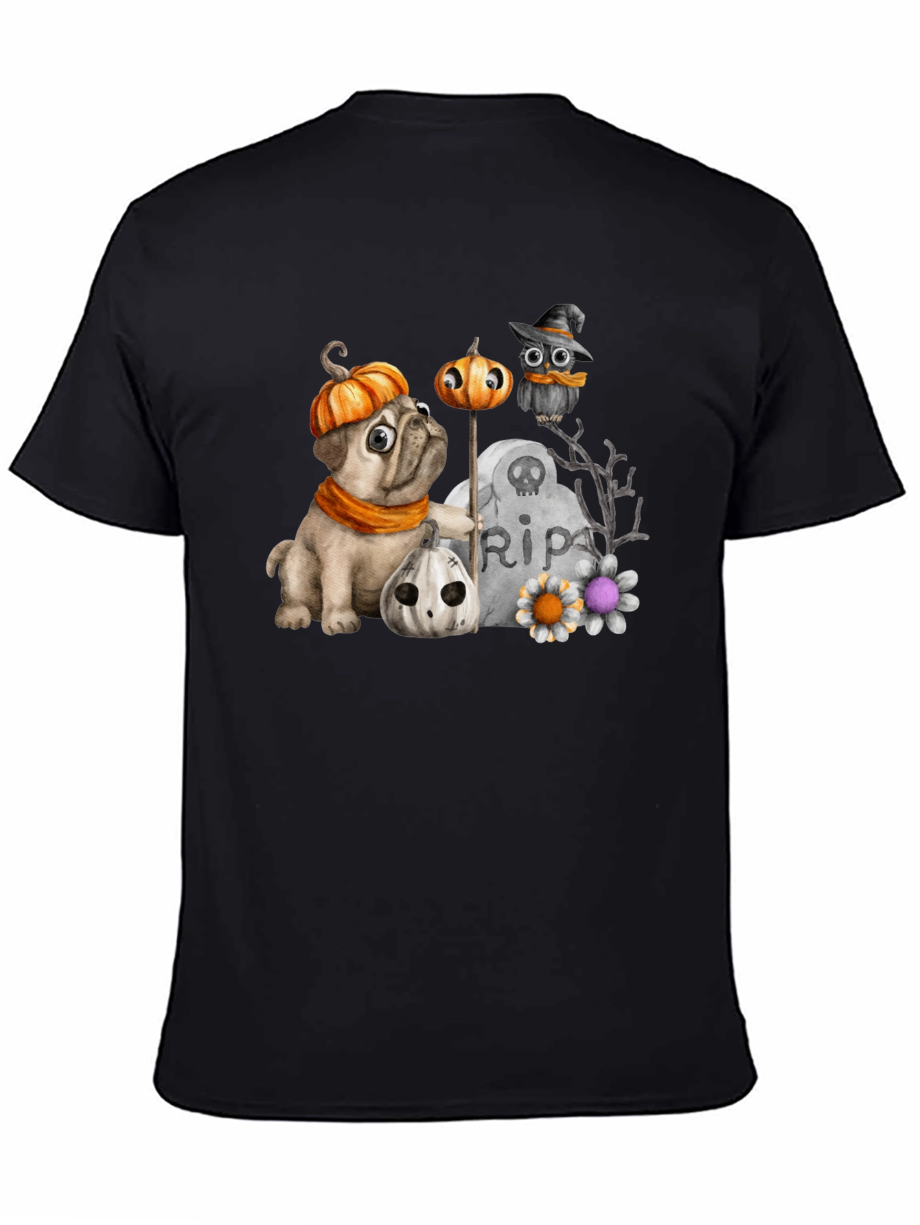 Halloween Pug T-Shirt: Spooky Season Style