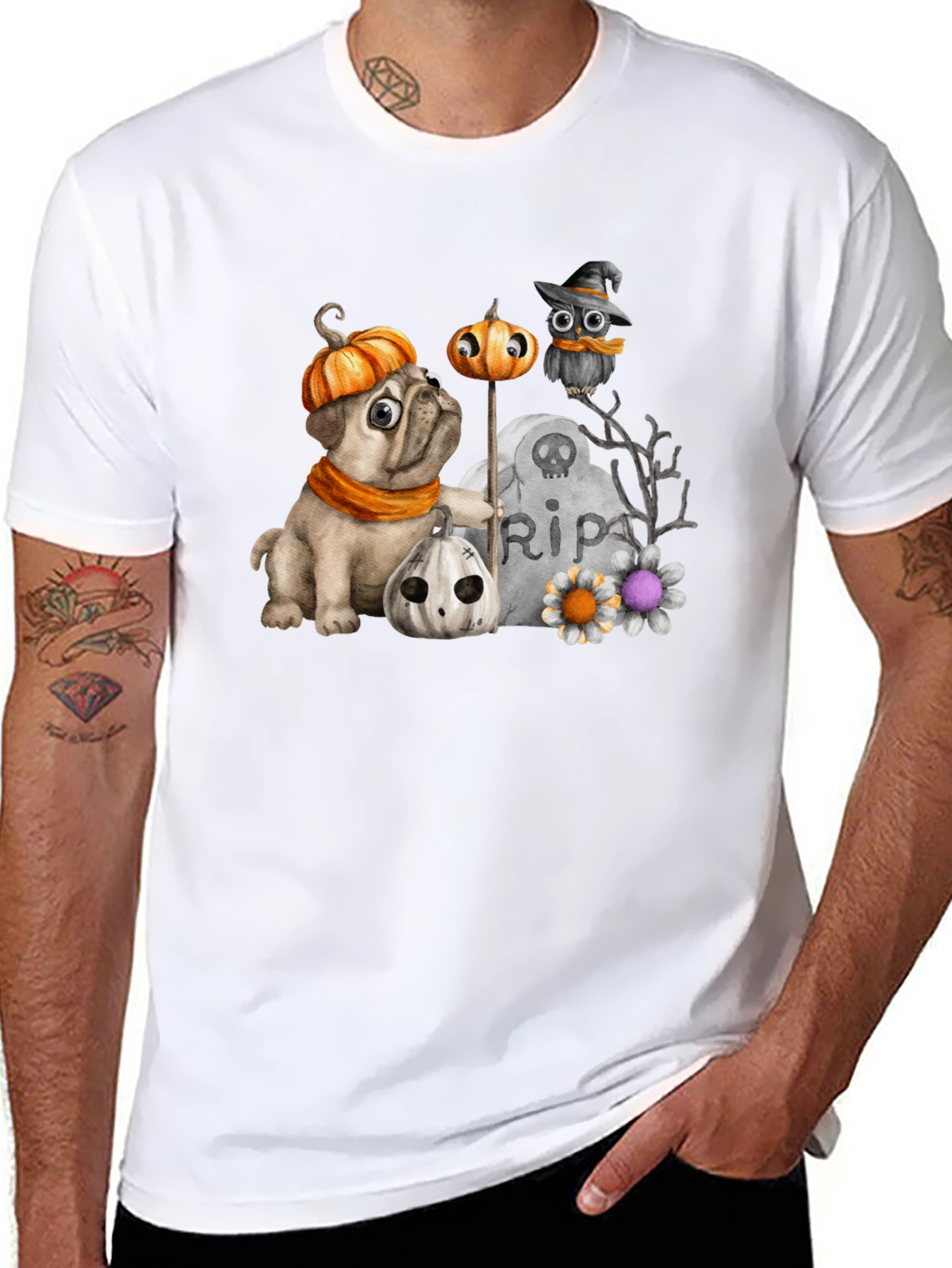 Halloween Pug T-Shirt: Spooky Season Style