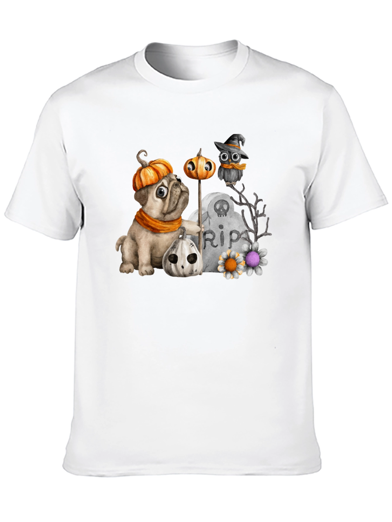 Halloween Pug T-Shirt: Spooky Season Style