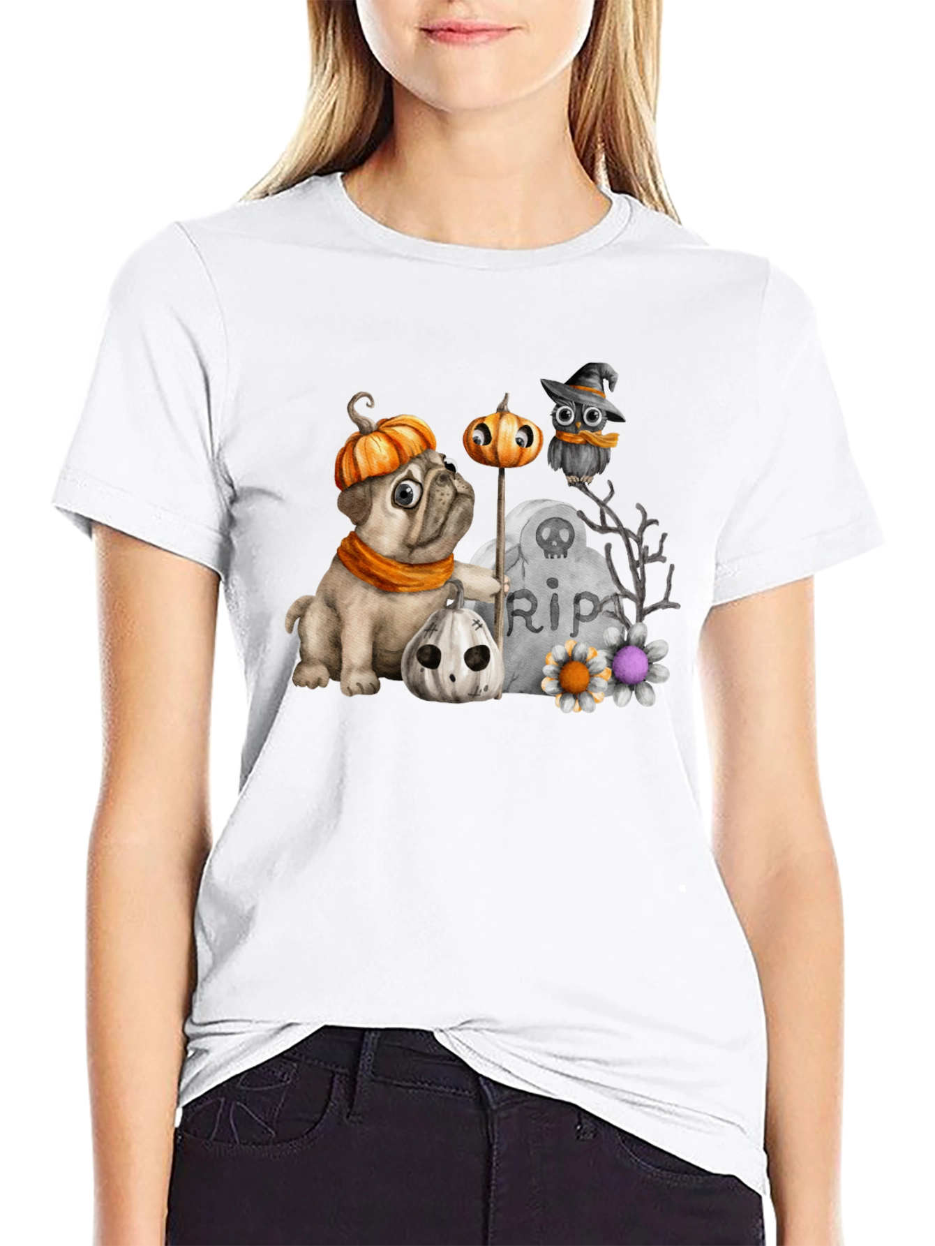 Halloween Pug T-Shirt: Spooky Season Style