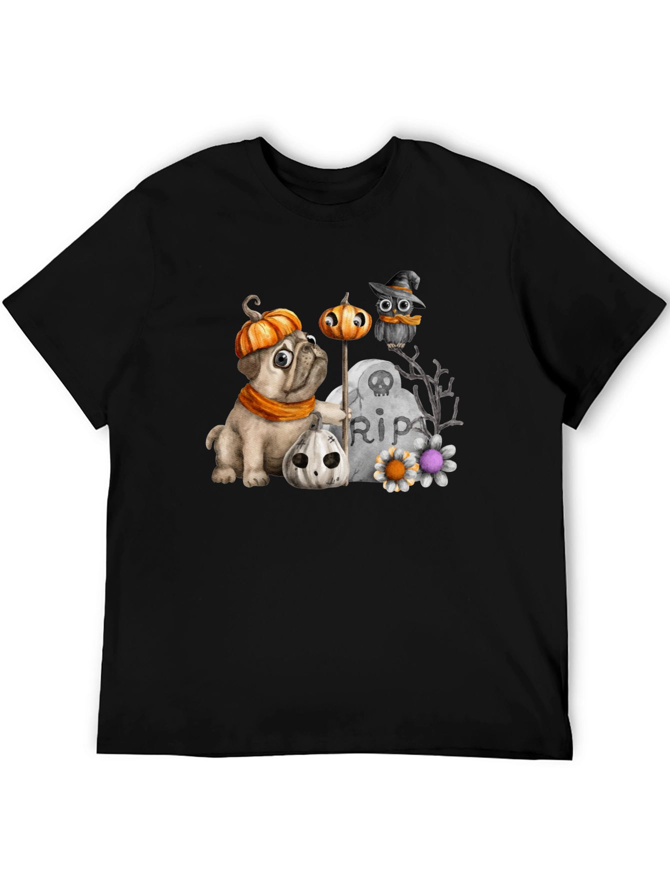 Halloween Pug T-Shirt: Spooky Season Style