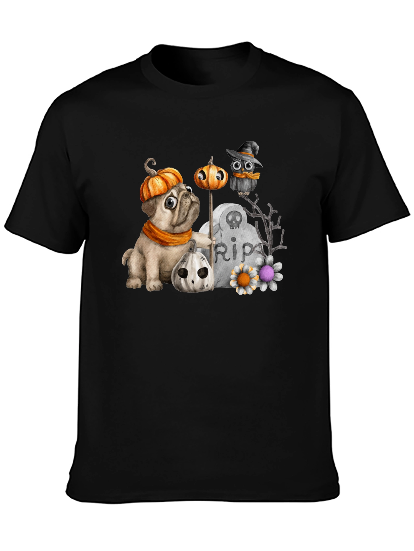 Halloween Pug T-Shirt: Spooky Season Style