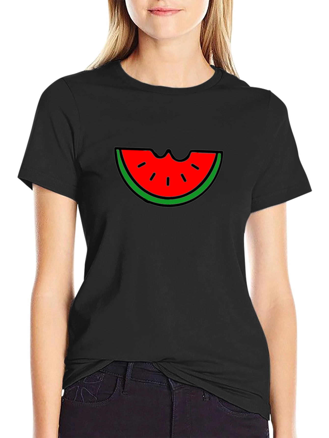 Watermelon Bite Graphic T-Shirt - Summer Fun!