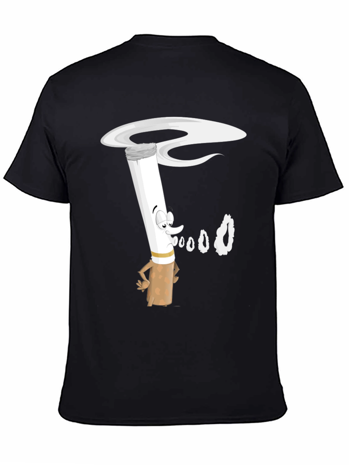 Cartoon Cigarette T-Shirt - Black Graphic Tee