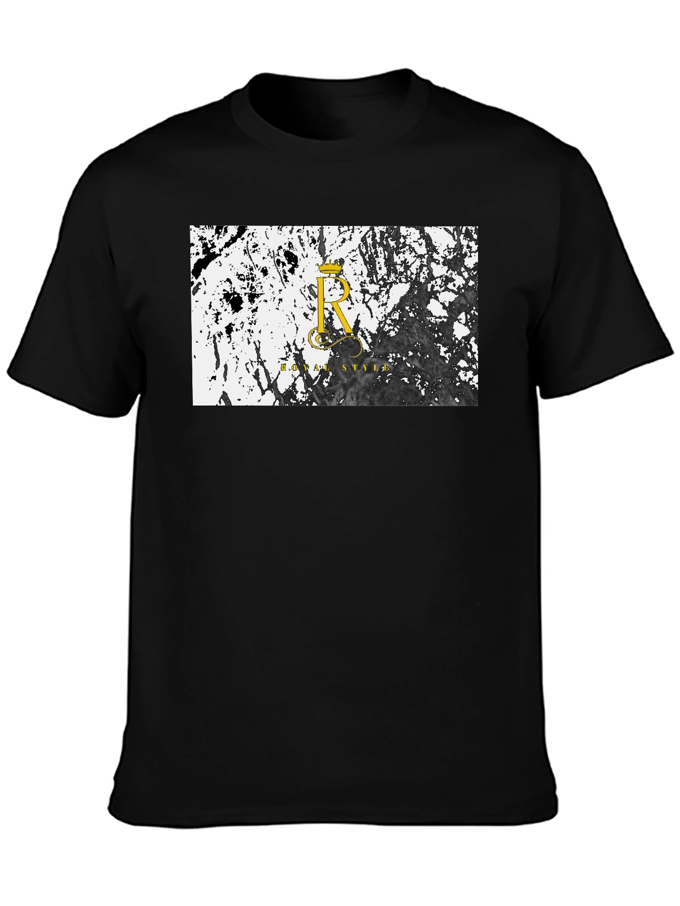 Royal Style Black Graphic T-Shirt
