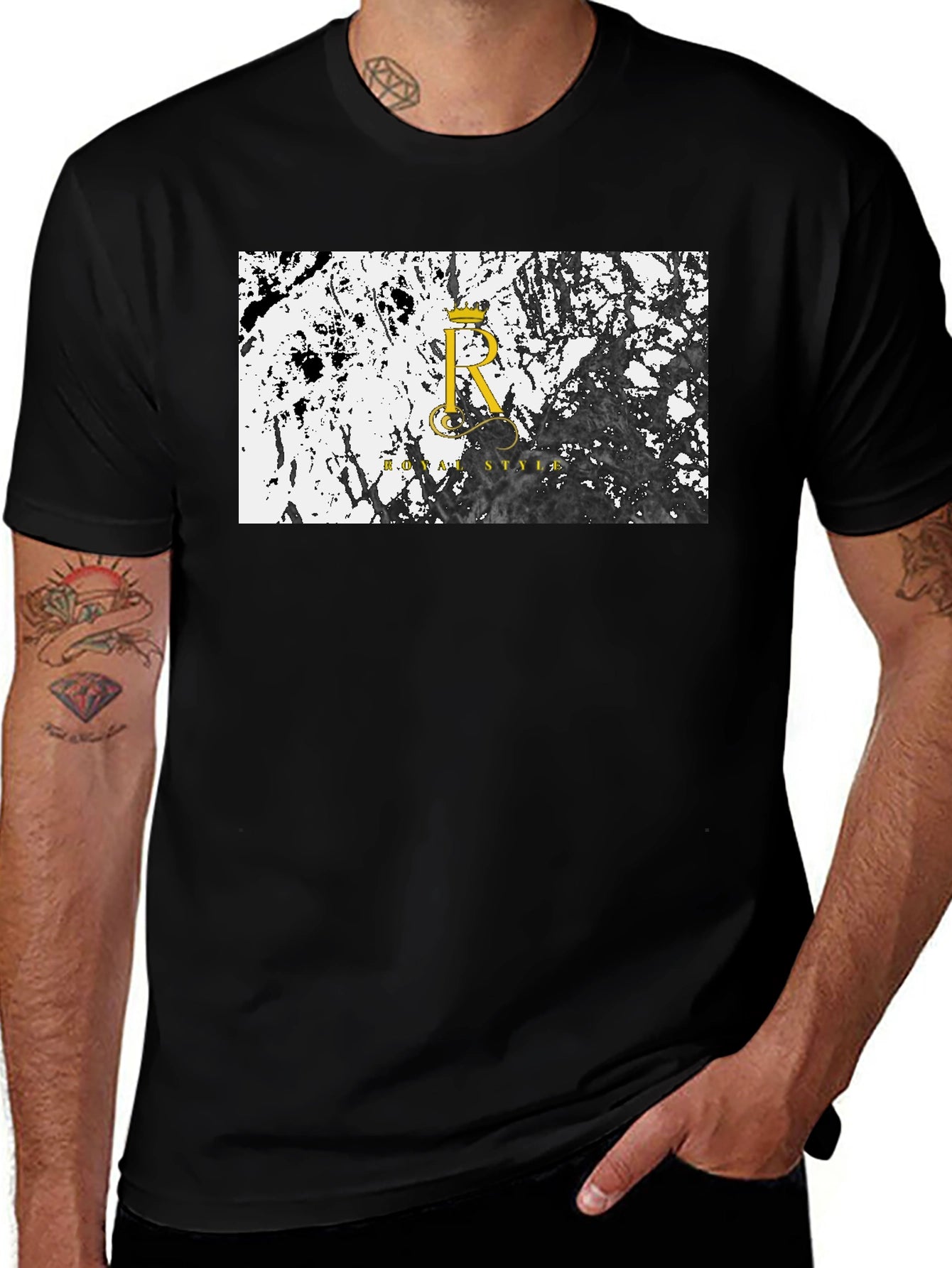Royal Style Black Graphic T-Shirt