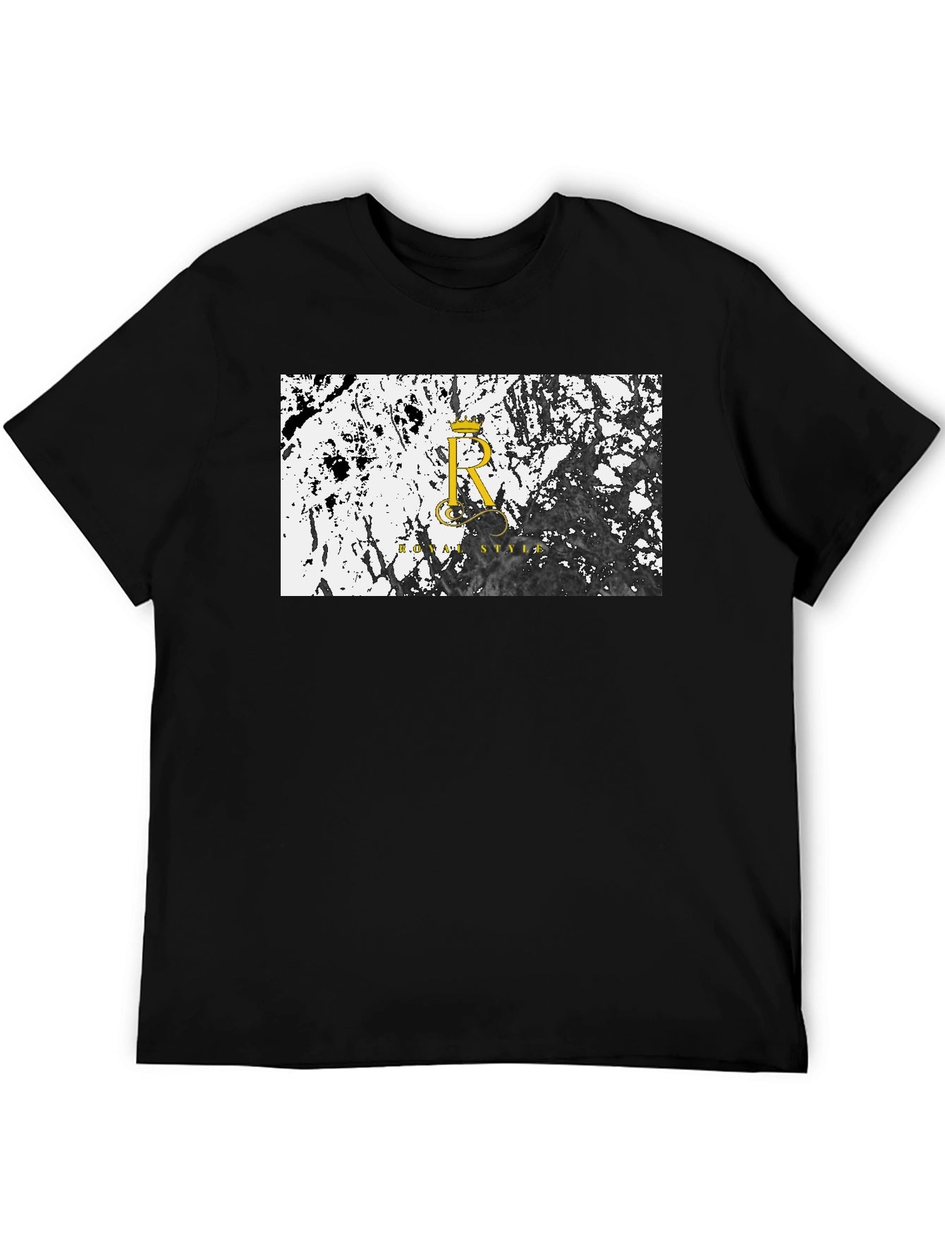Royal Style Black Graphic T-Shirt