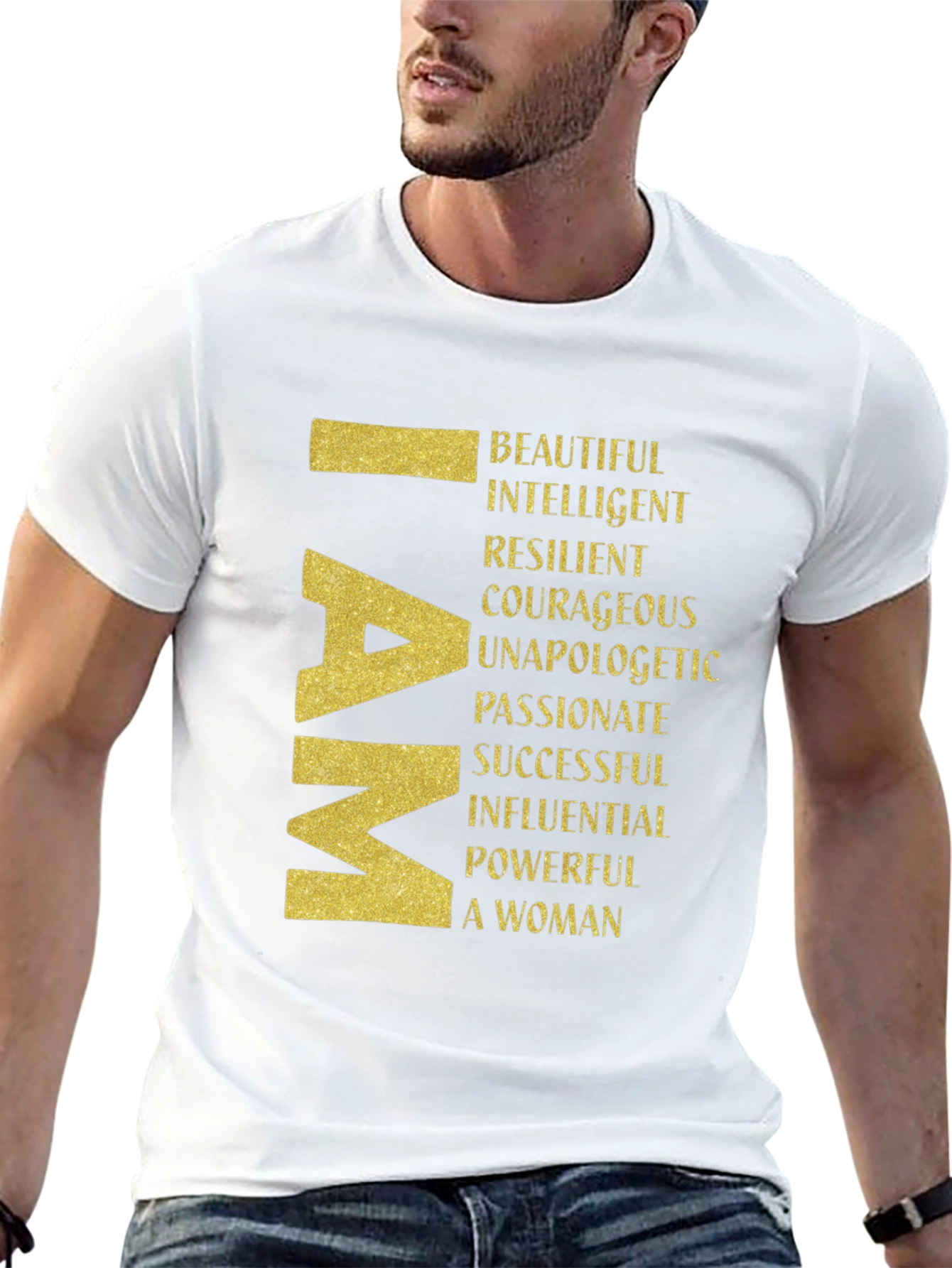 I AM Woman Graphic Tee - Empowering Black T-Shirt