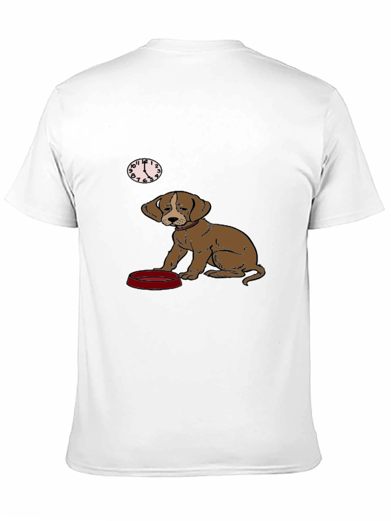 Dog Waiting for Dinner Mens Black T-Shirt