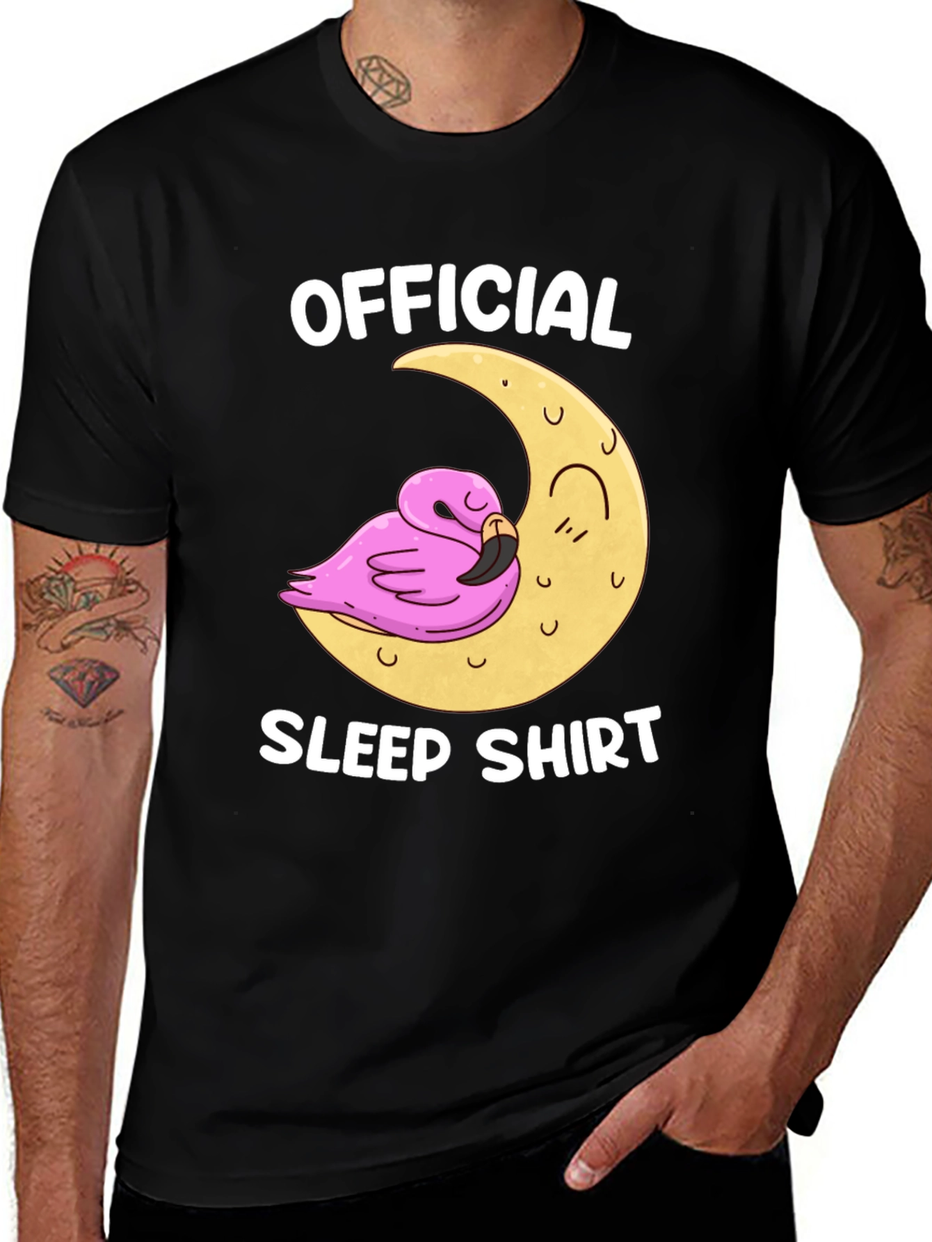 Official Sleep Shirt Flamingo Moon Graphic Tee