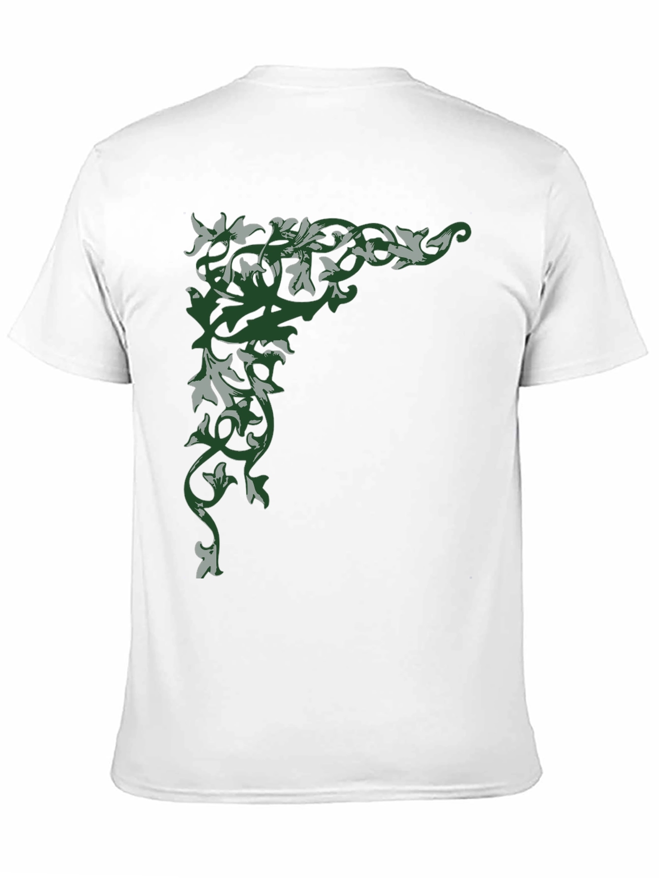 Floral Corner Graphic Black T-Shirt
