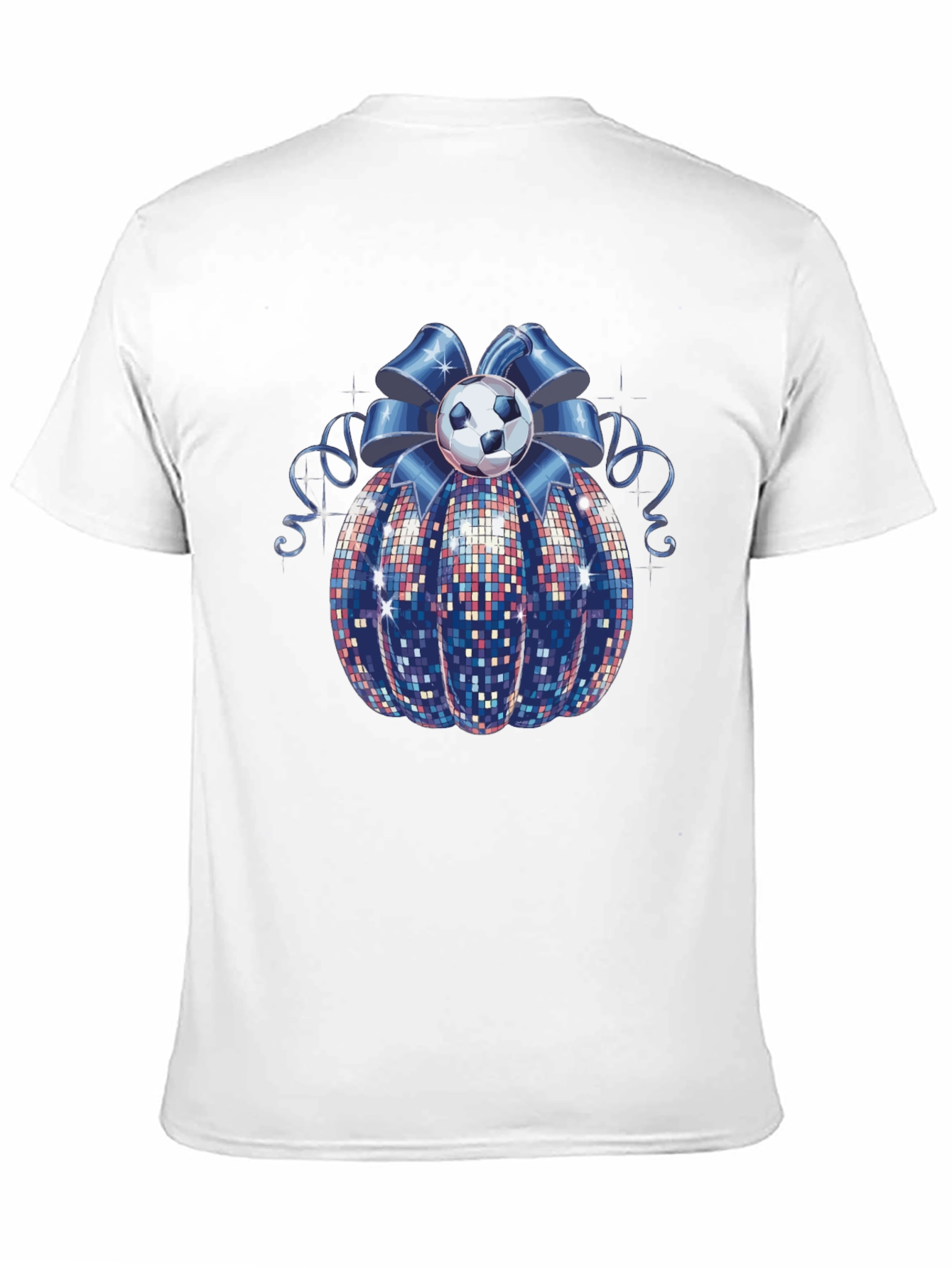 Festive Soccer Ball Bow T-Shirt