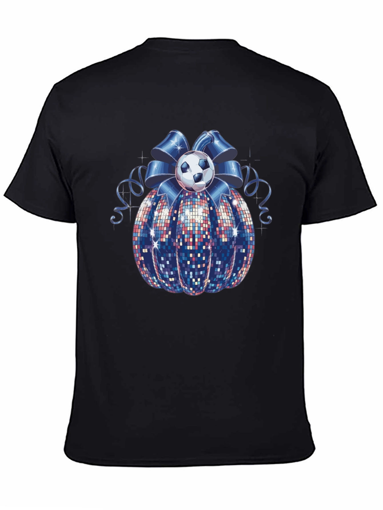 Festive Soccer Ball Bow T-Shirt