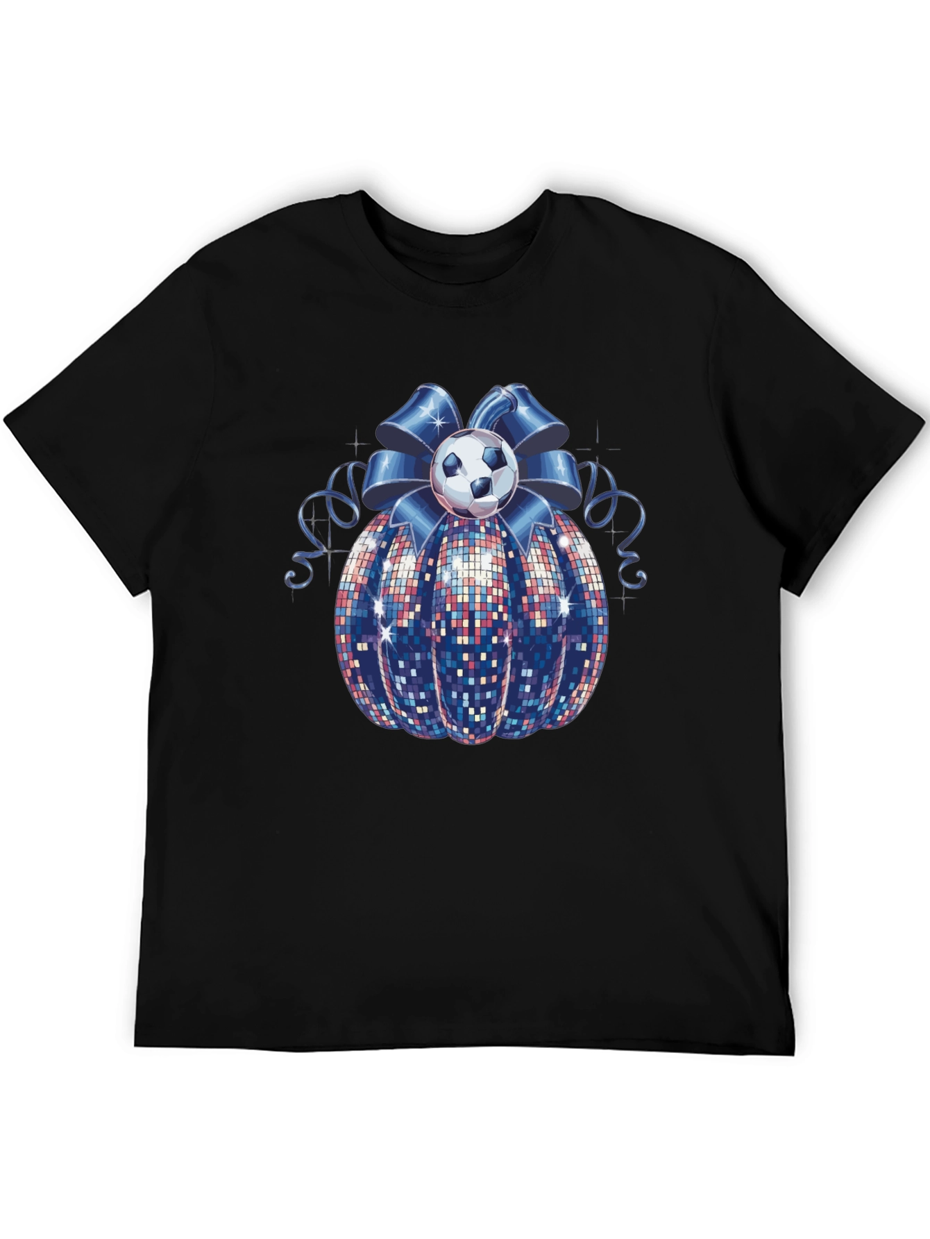Festive Soccer Ball Bow T-Shirt