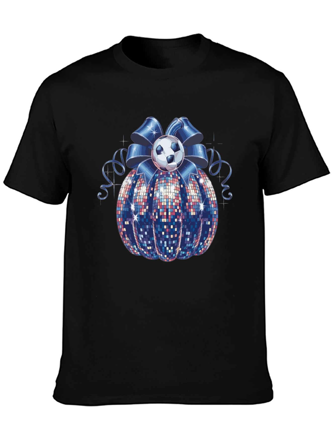 Festive Soccer Ball Bow T-Shirt