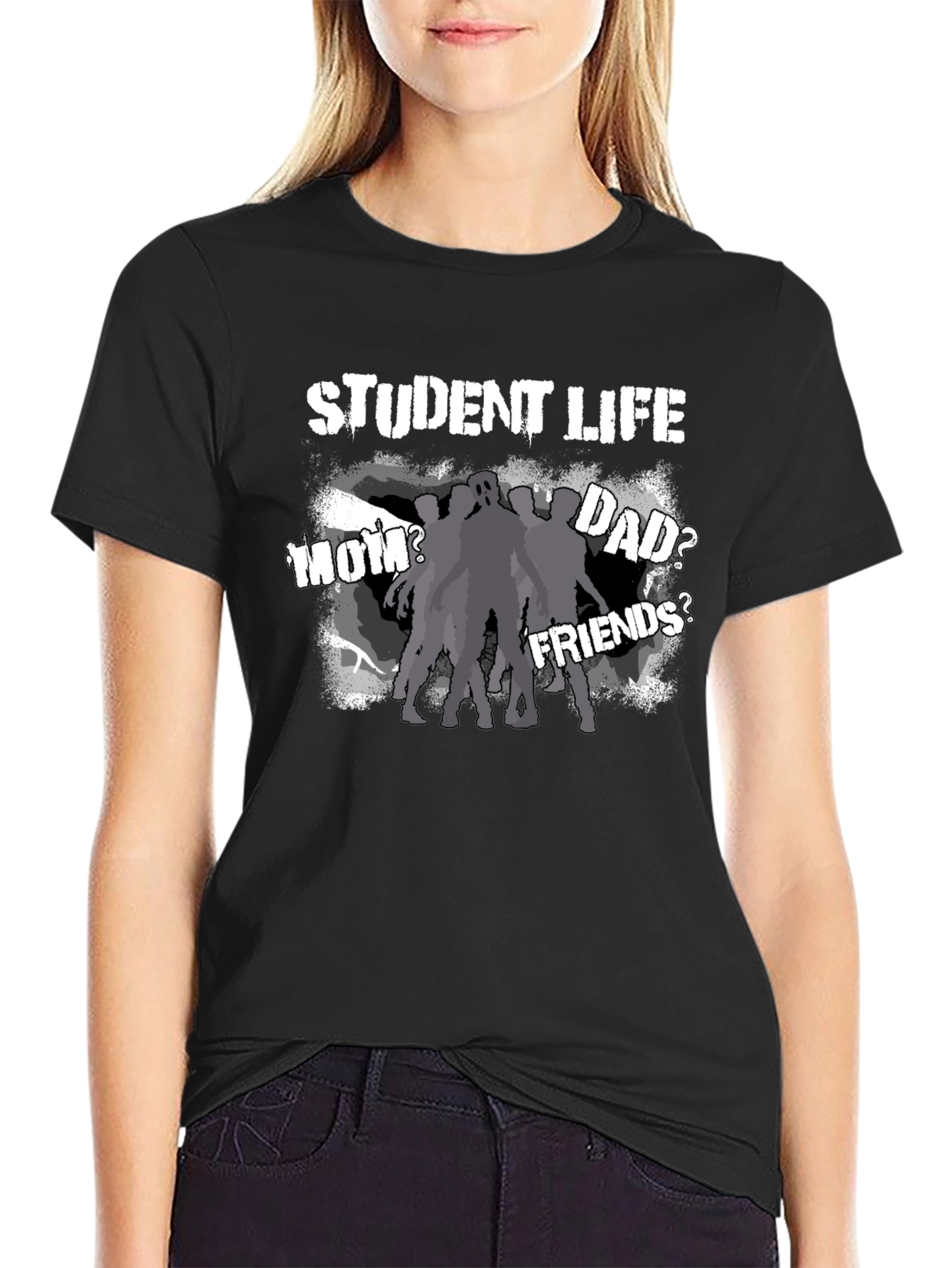 Student Life Zombie T-Shirt - Quirky Graphic Tee