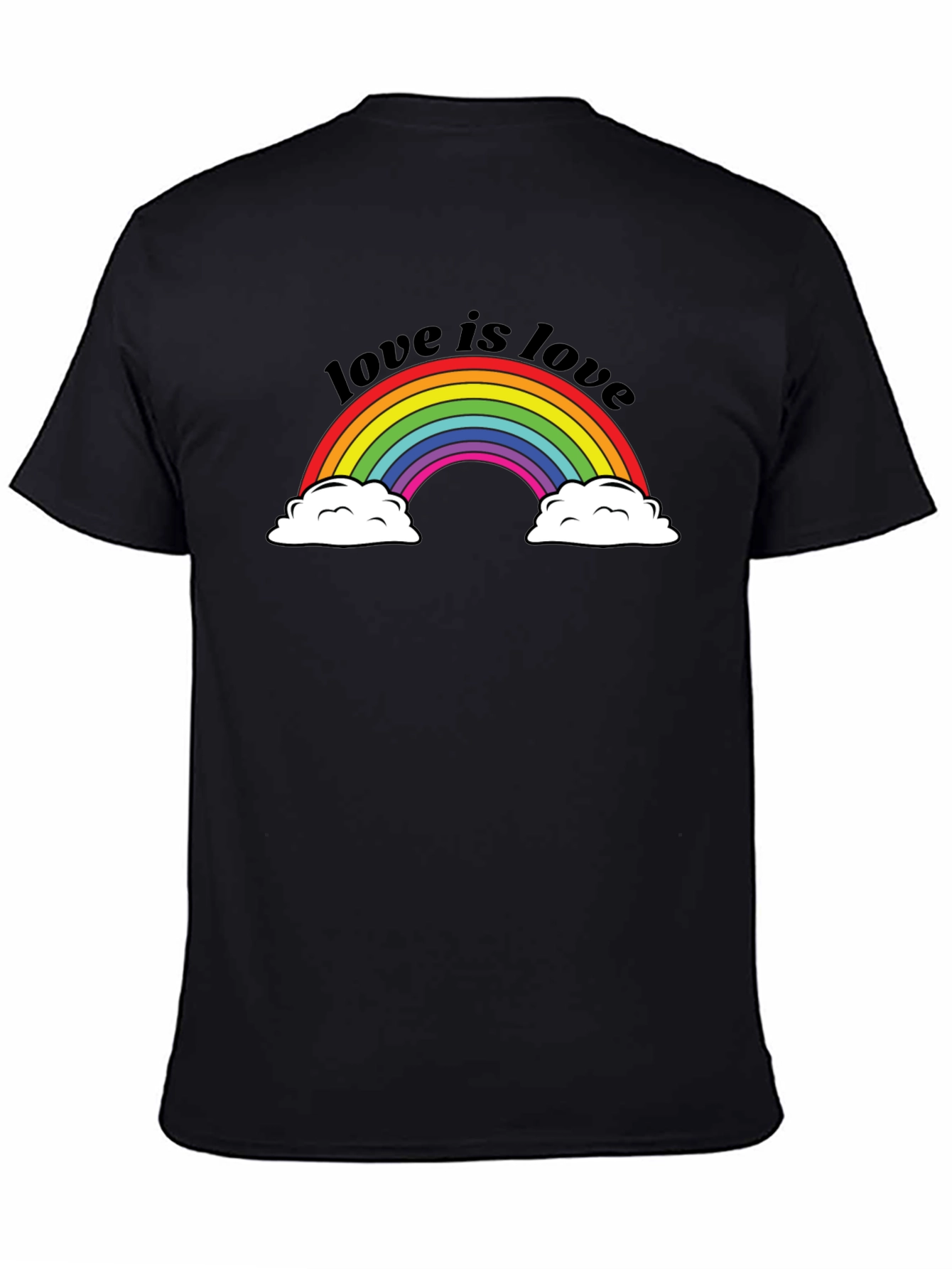 Love Is Love Rainbow Pride T-Shirt - Black