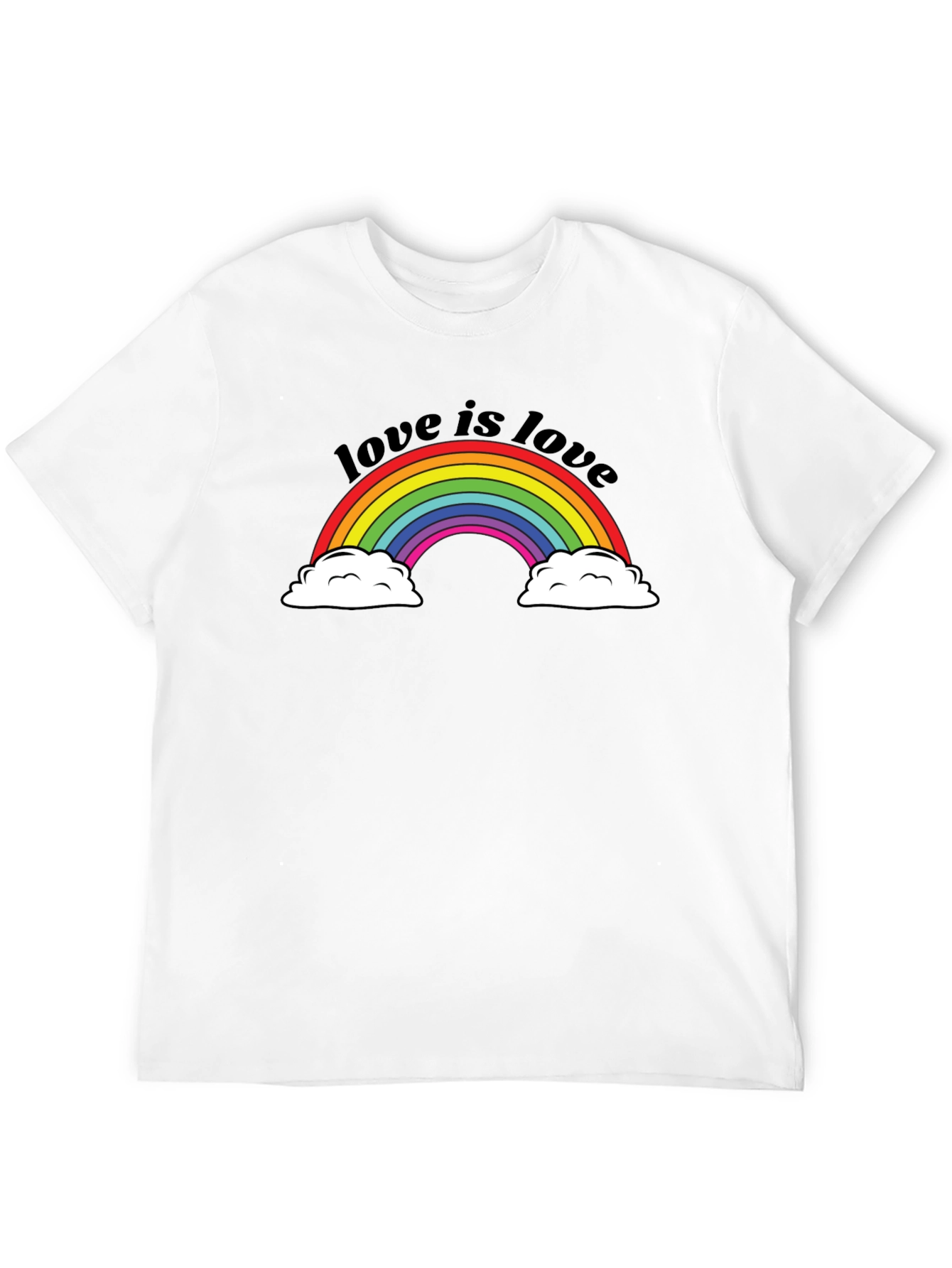 Love Is Love Rainbow Pride T-Shirt - Black