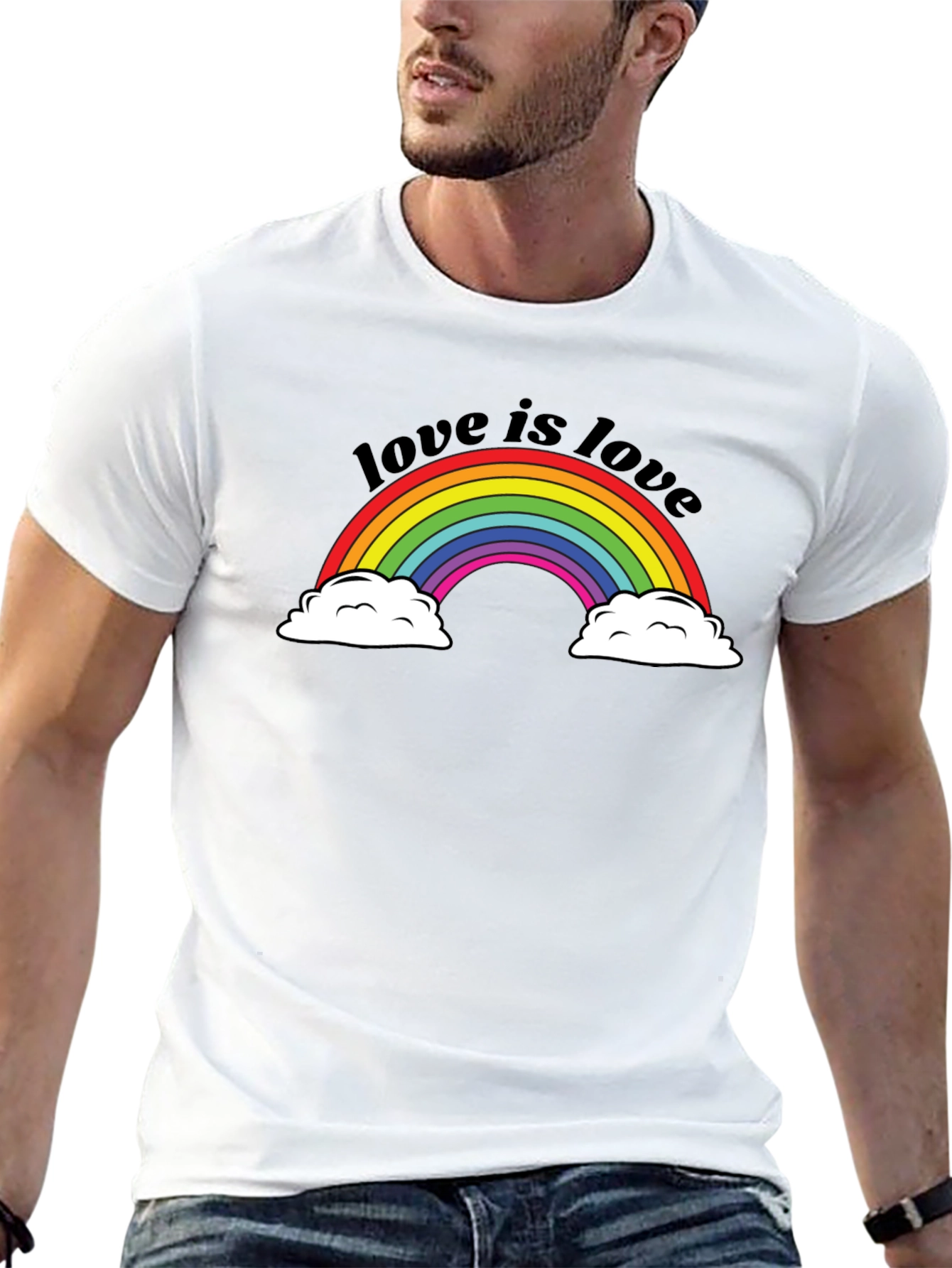 Love Is Love Rainbow Pride T-Shirt - Black