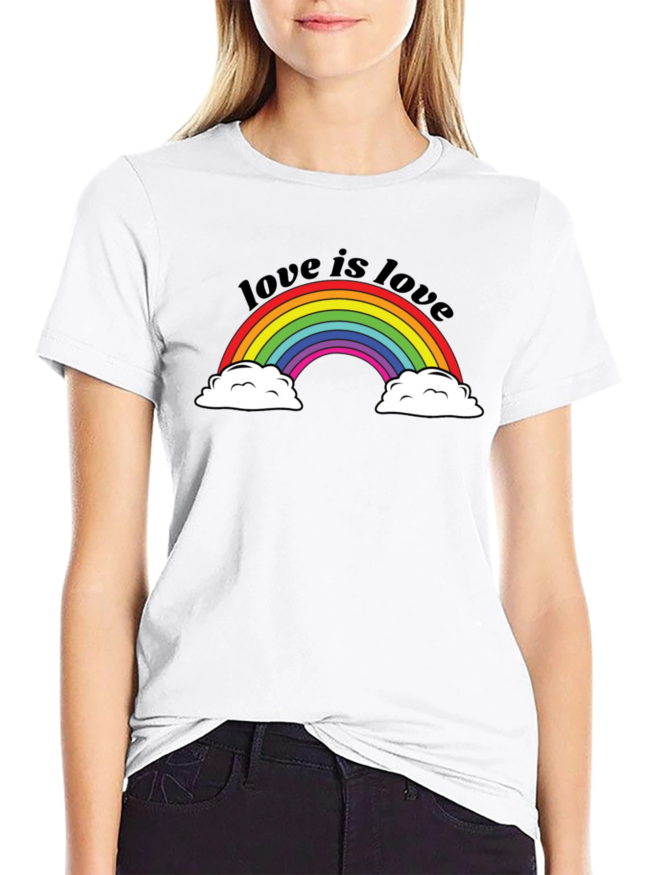 Love Is Love Rainbow Pride T-Shirt - Black