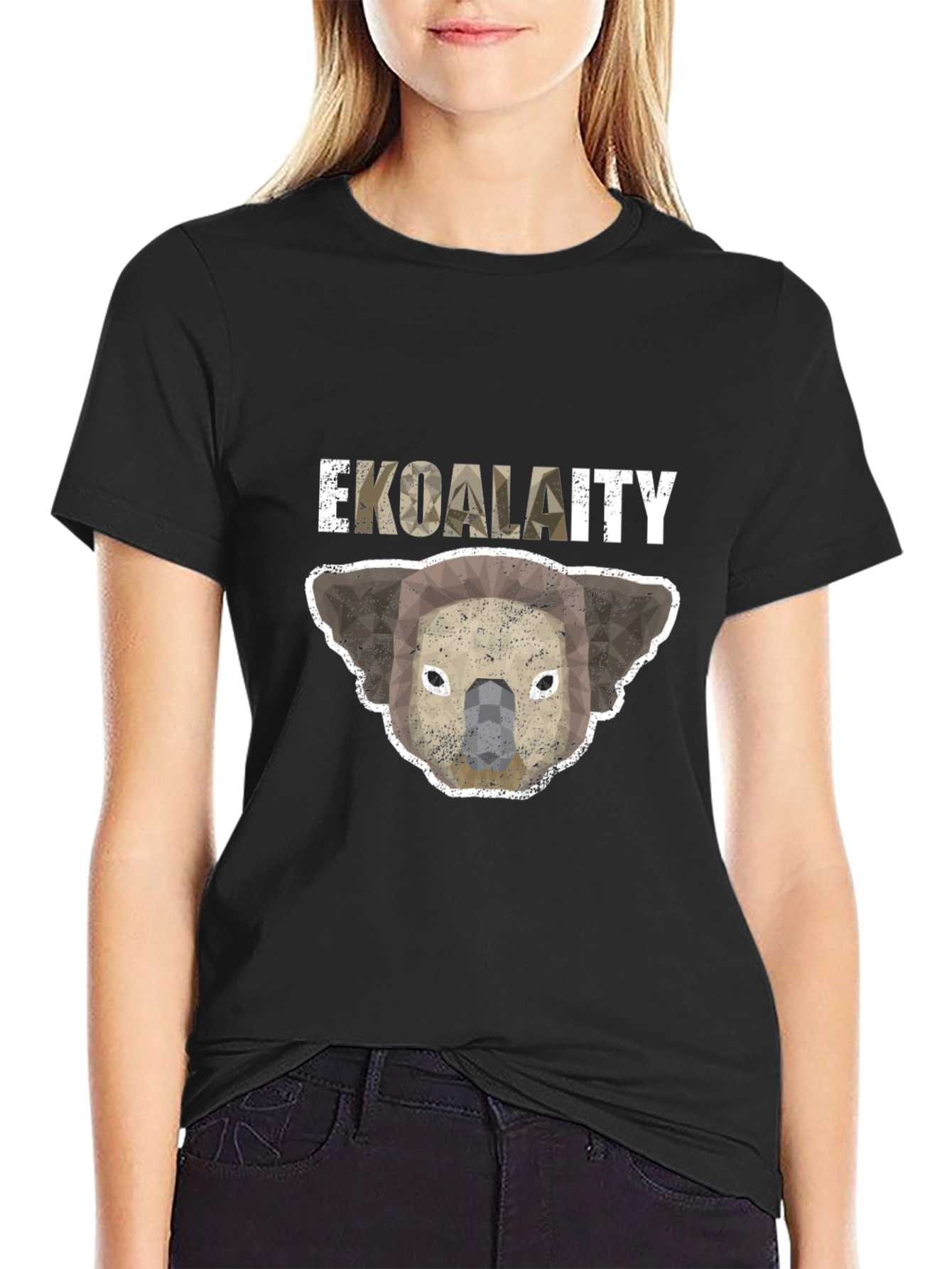 Ekoalaity Black Graphic T-Shirt