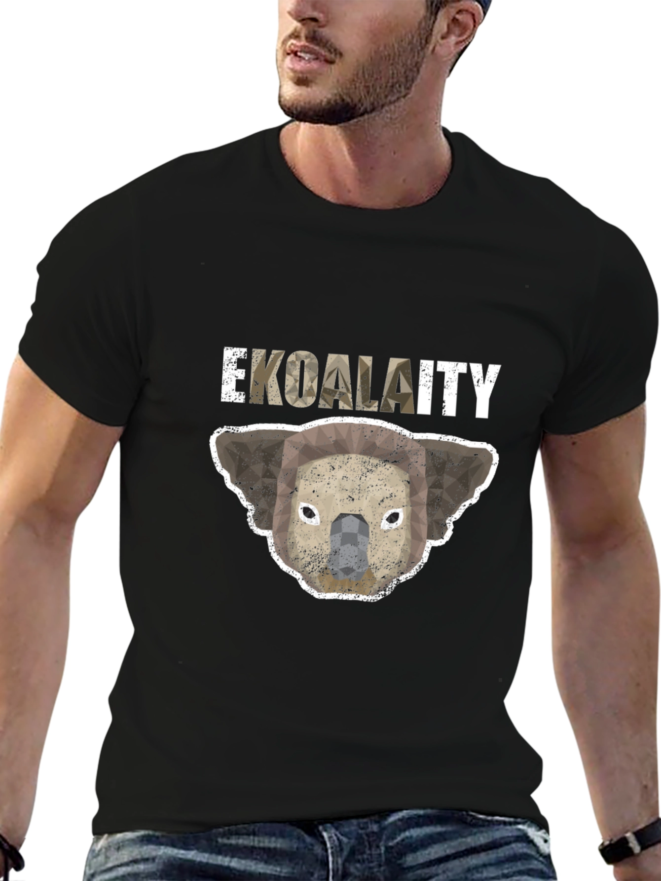 Ekoalaity Black Graphic T-Shirt