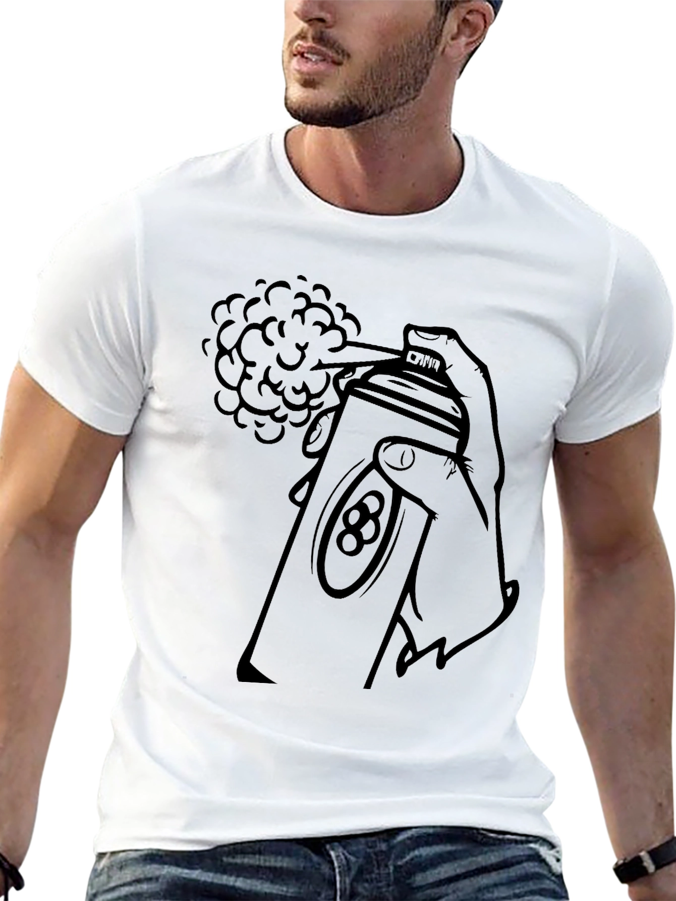 Spray Paint Graphic T-Shirt