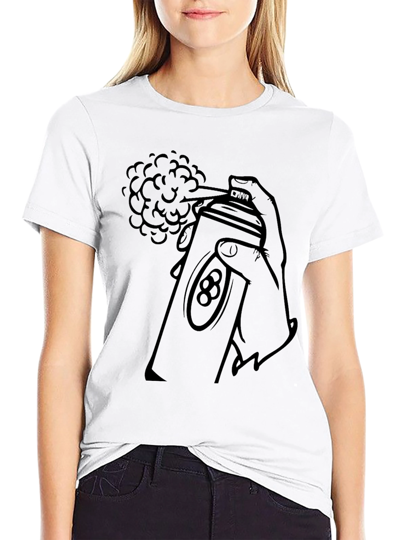 Spray Paint Graphic T-Shirt