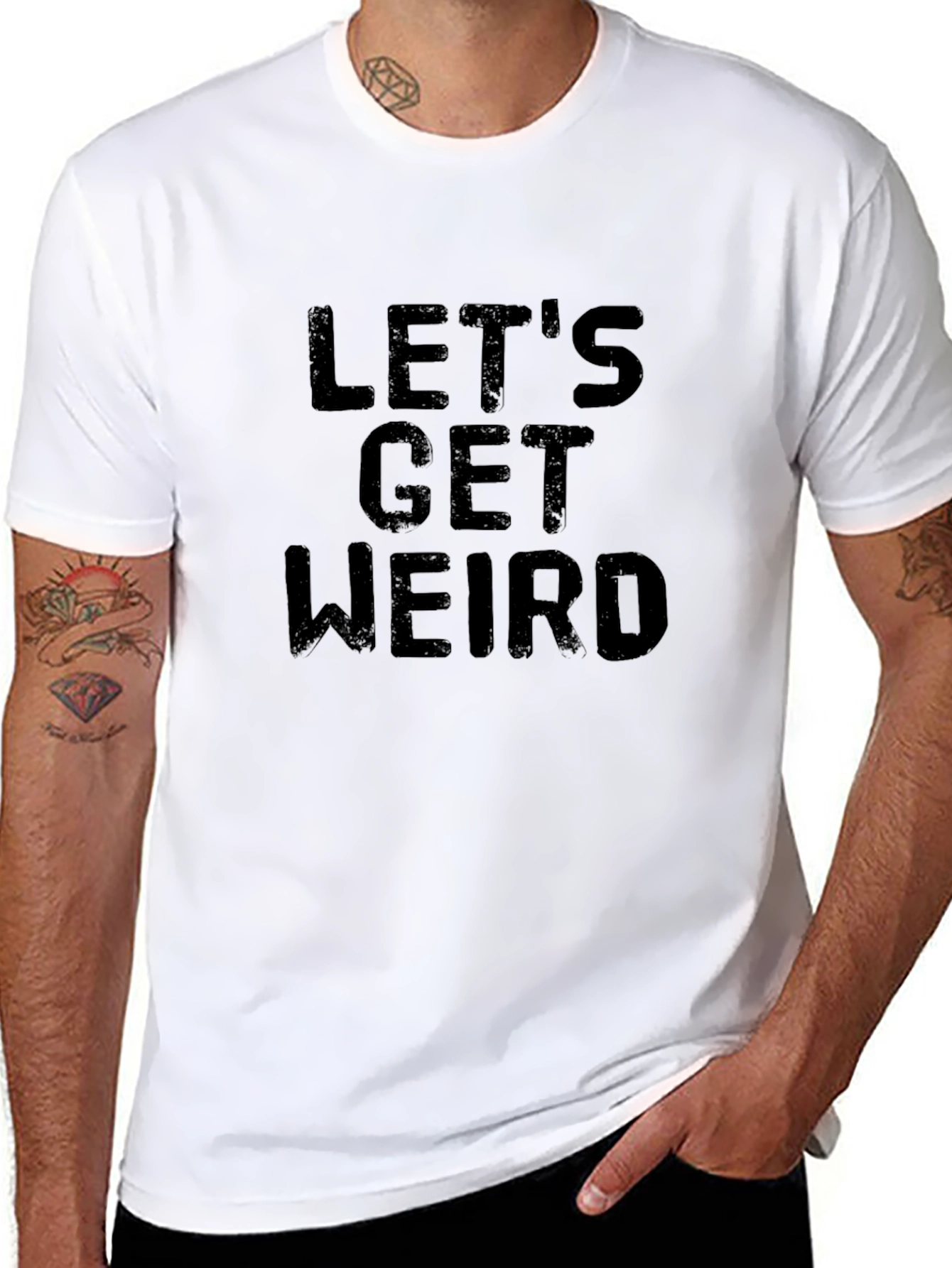 Lets Get Weird Black Graphic Tee