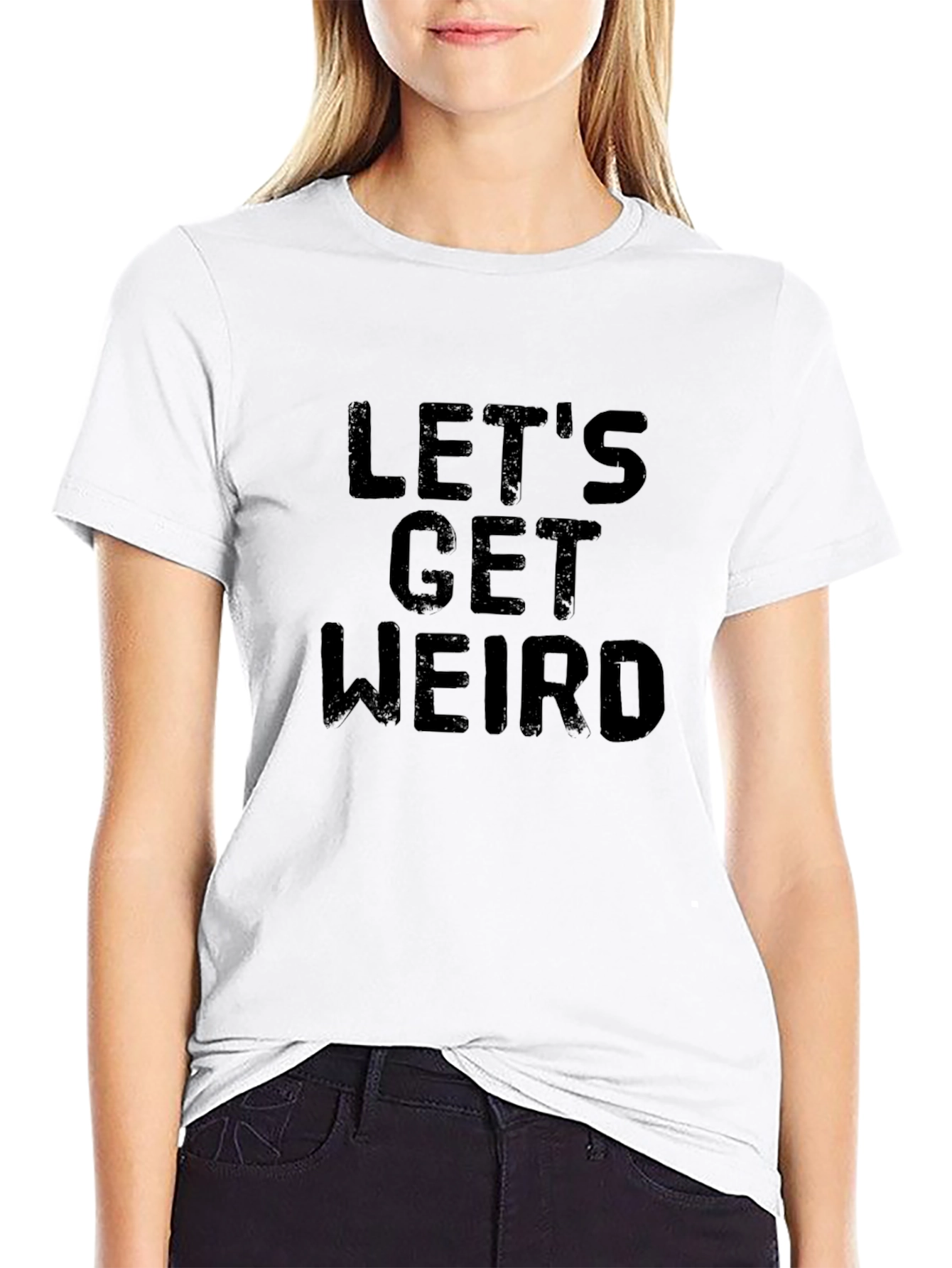 Lets Get Weird Black Graphic Tee