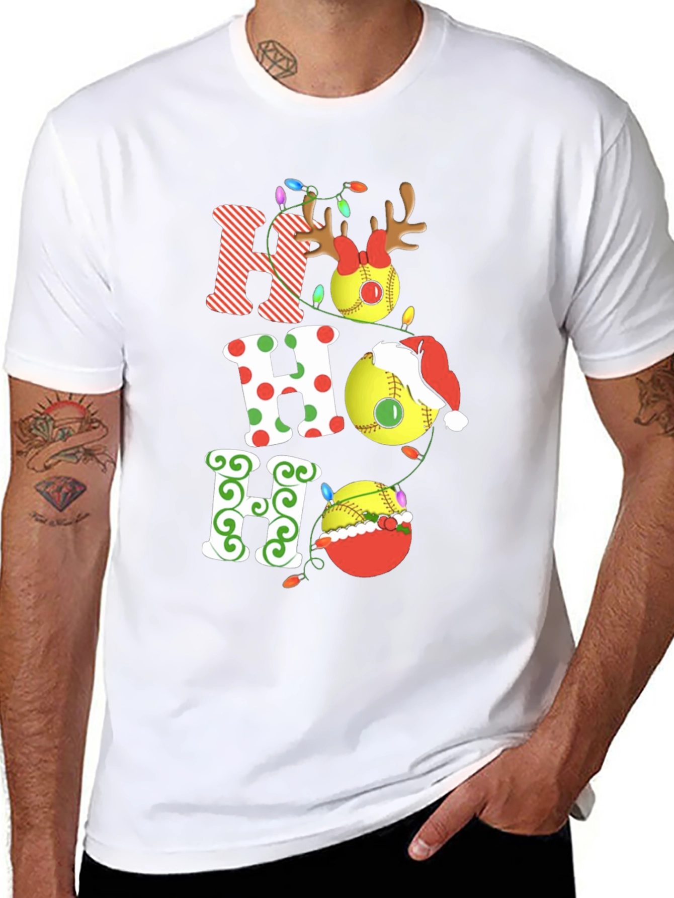 Festive Christmas HO HO HO T-Shirt
