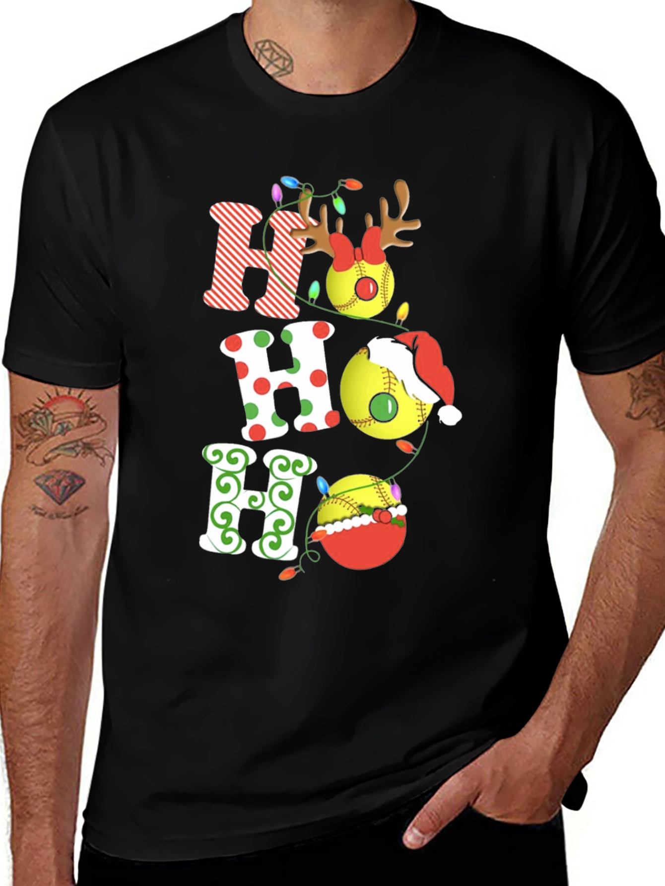Festive Christmas HO HO HO T-Shirt