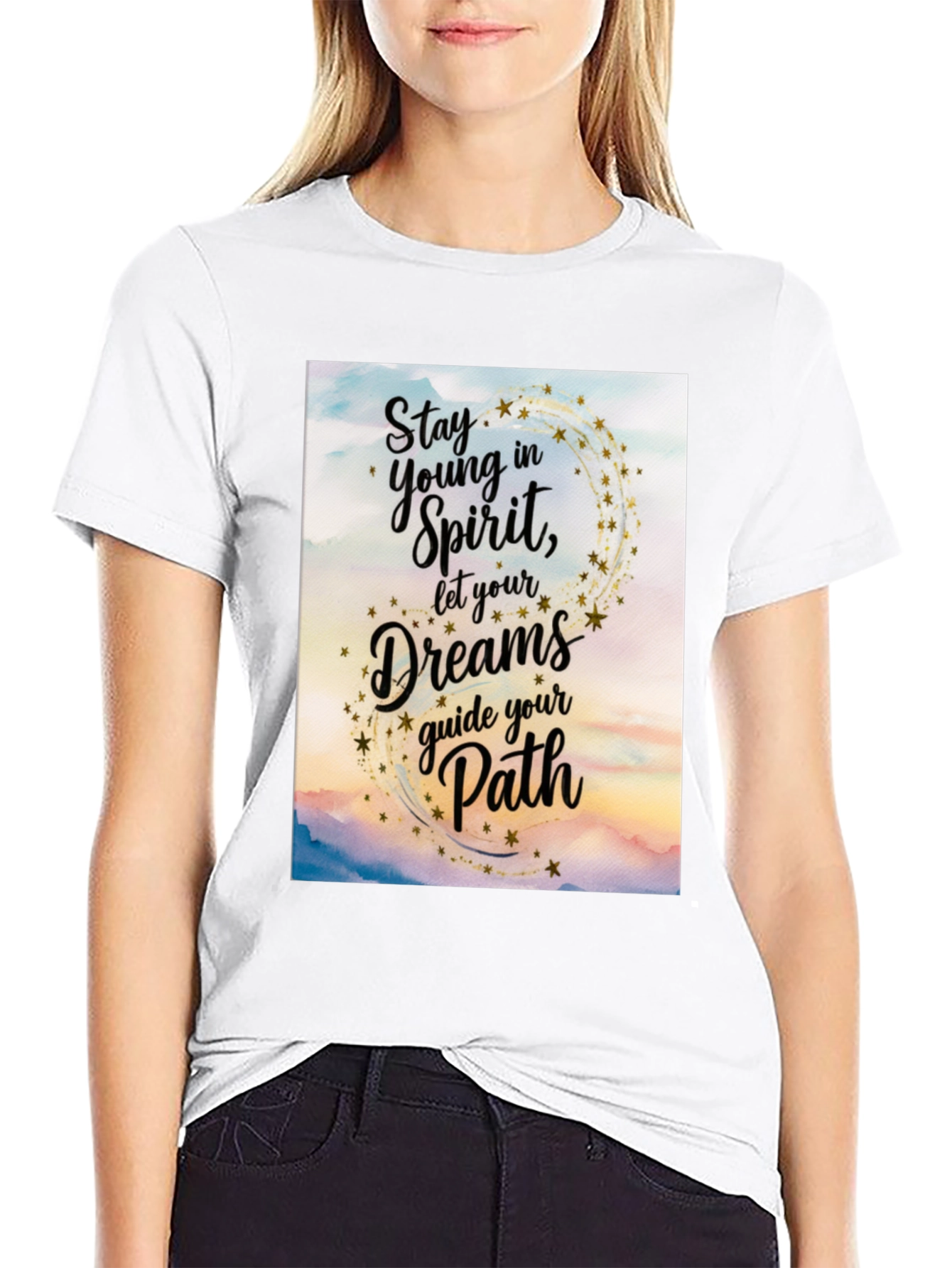 Inspirational Graphic Tee - Stay Young in Spirit