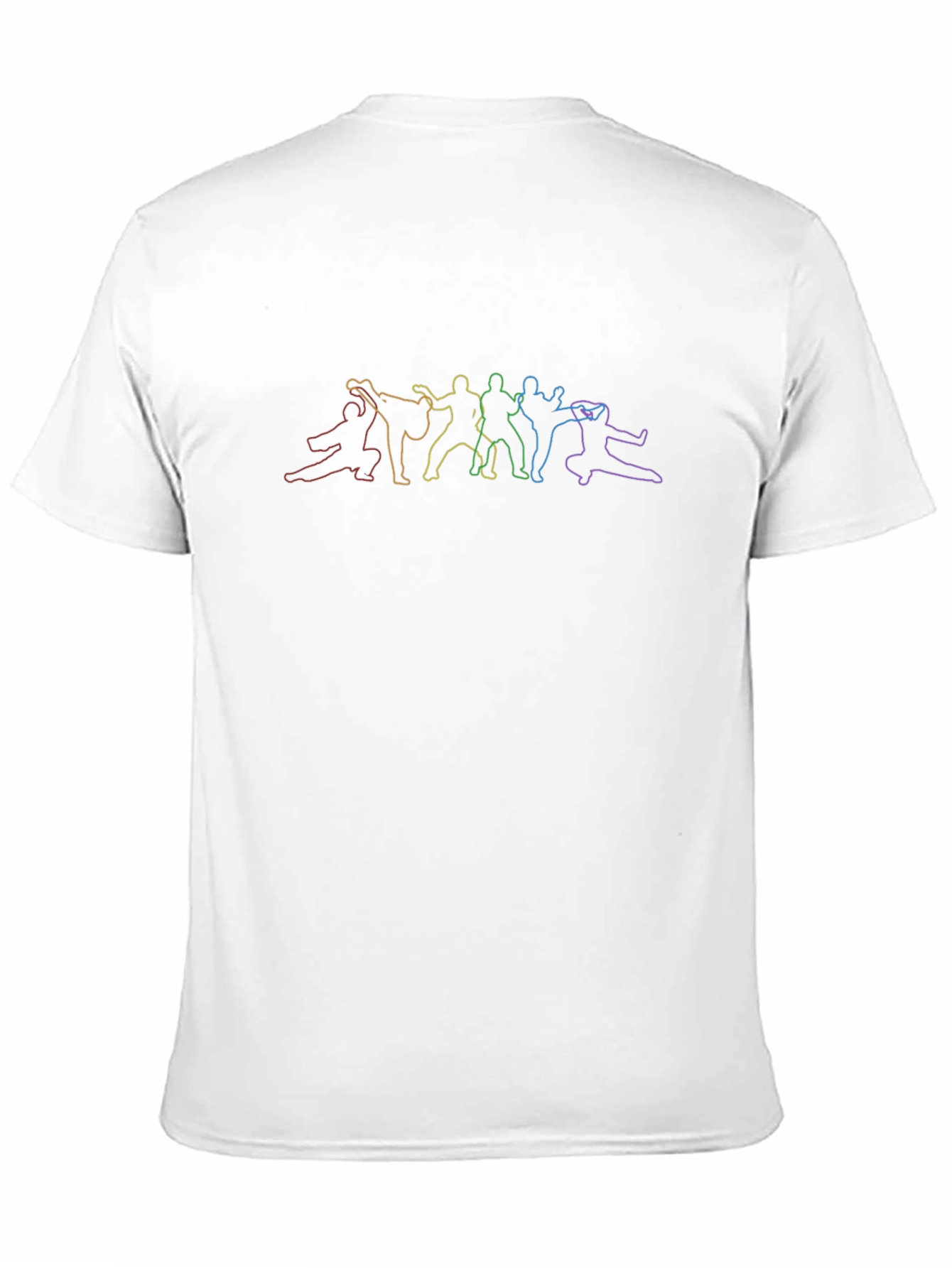 Rainbow Silhouette Martial Arts Black Tee