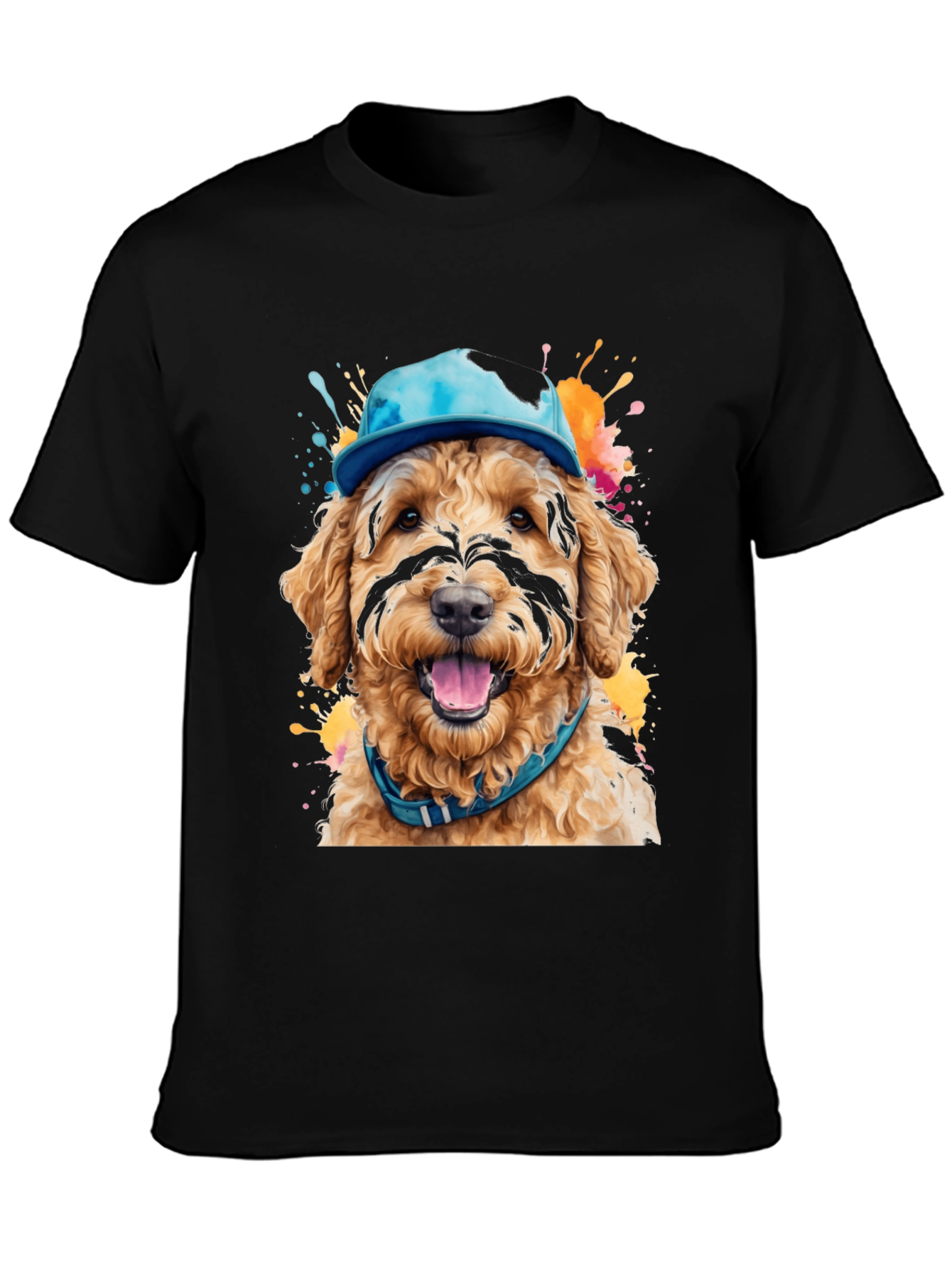 Dog in Hat T-Shirt - Unique Artistic Design