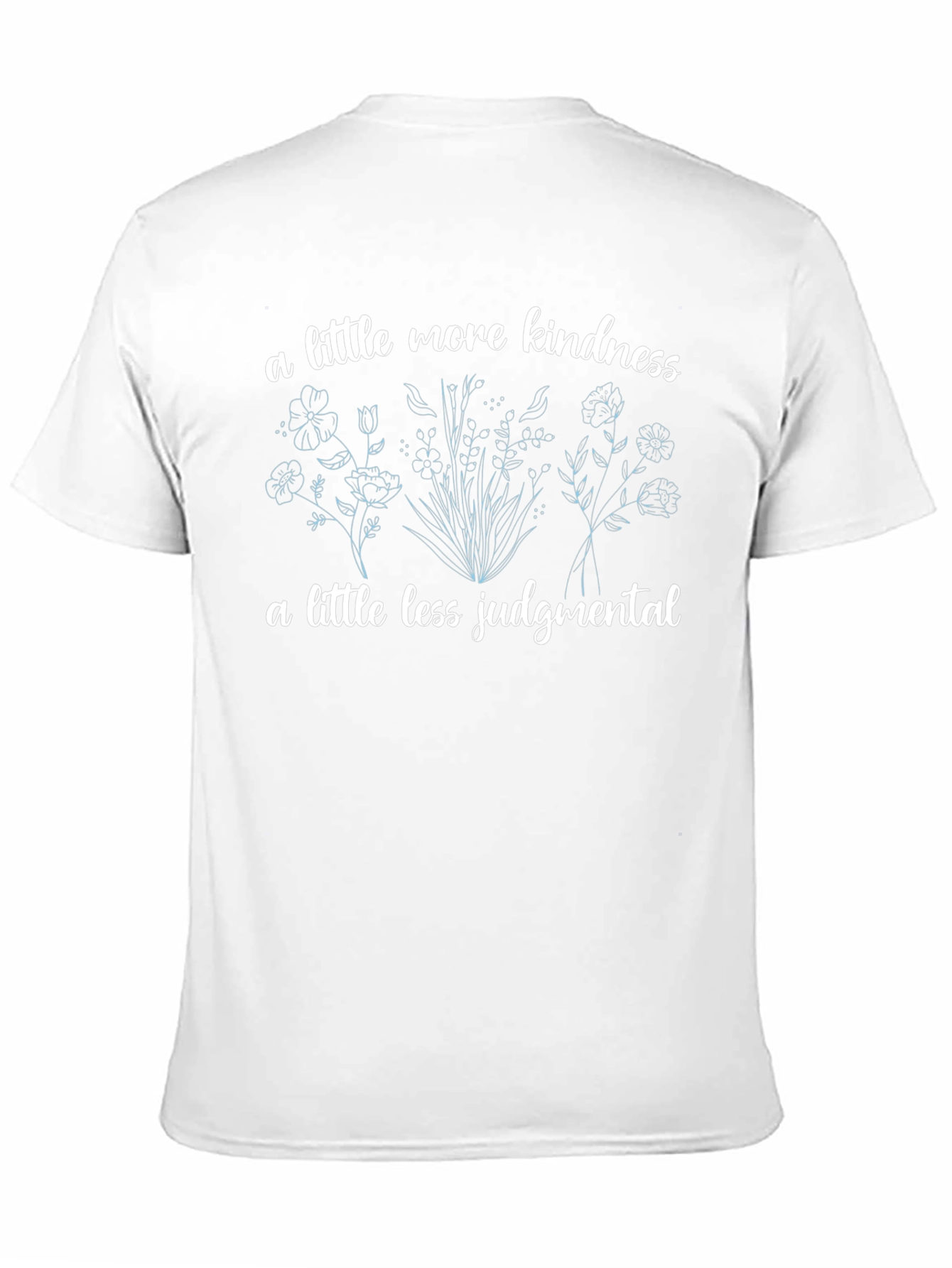 Kindness & Flowers Graphic Print Black T-Shirt