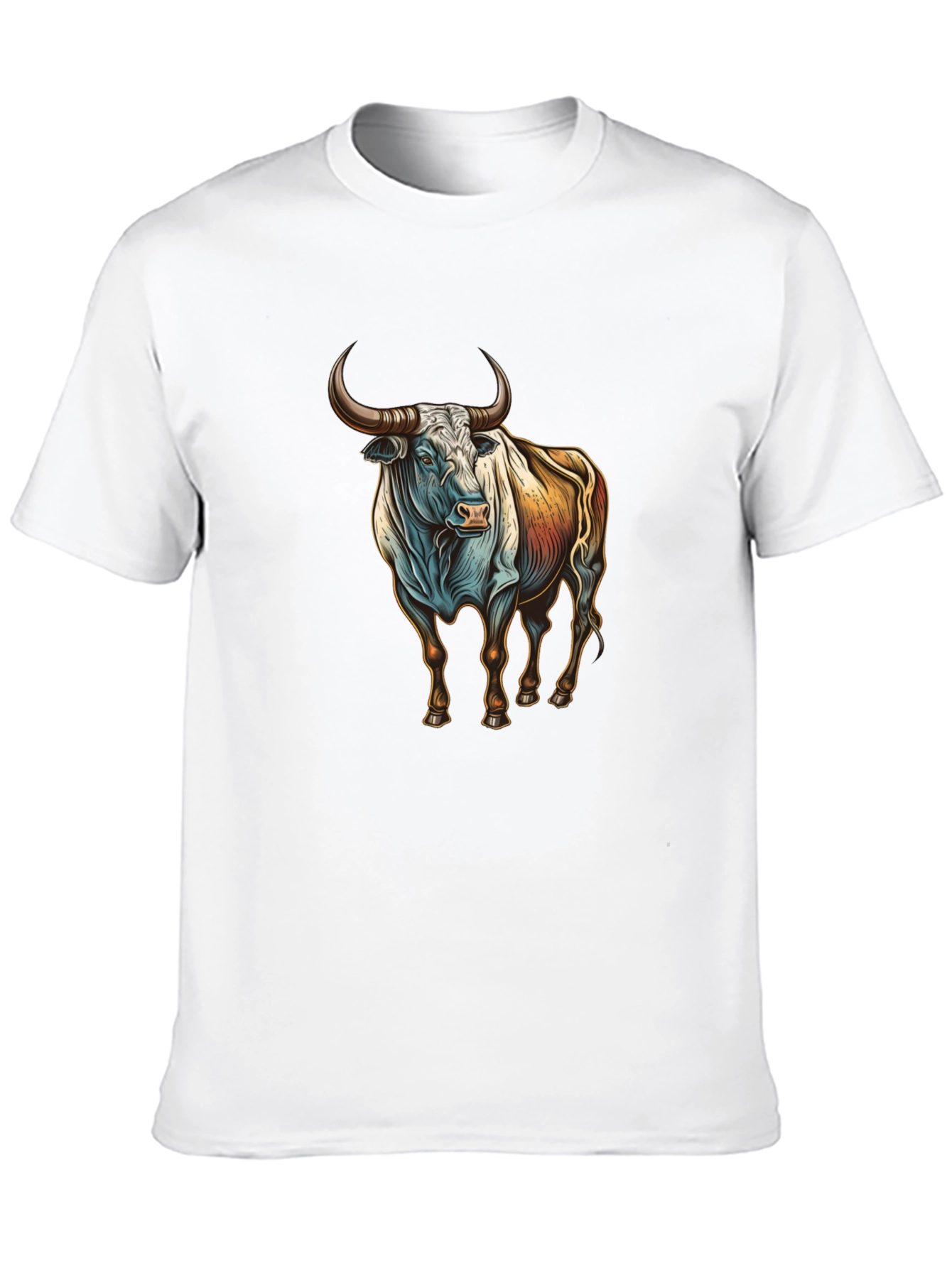 Bull Graphic Tee - Black Cotton Blend