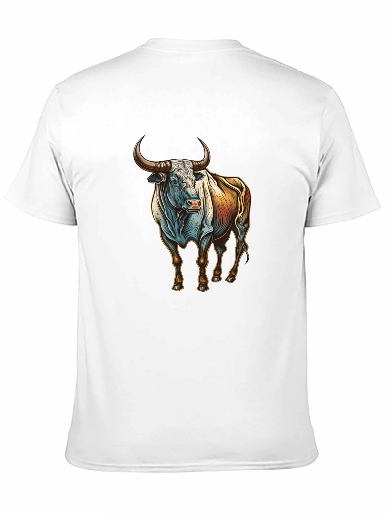Bull Graphic Tee - Black Cotton Blend