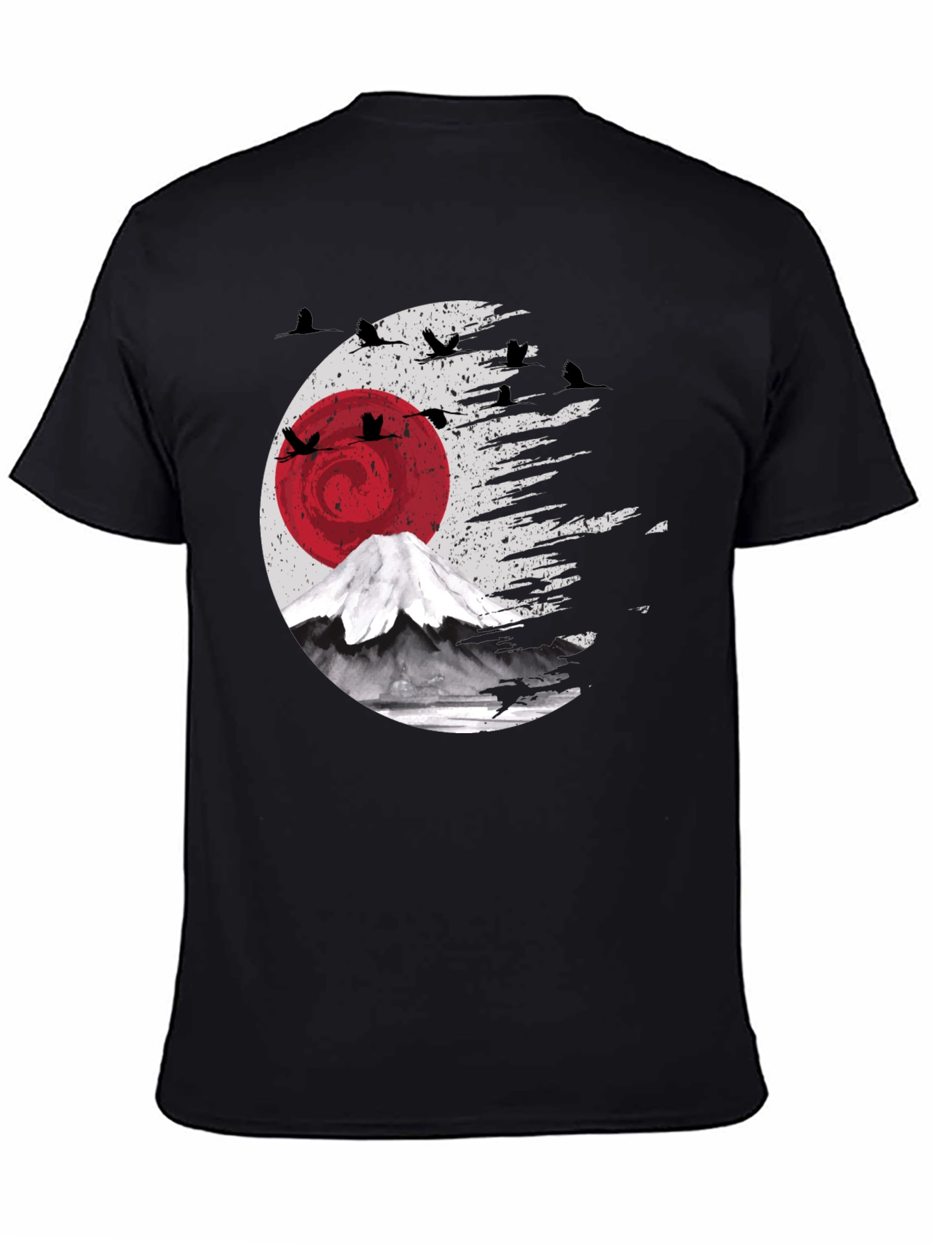 Japanese Crane Mount Fuji T-Shirt