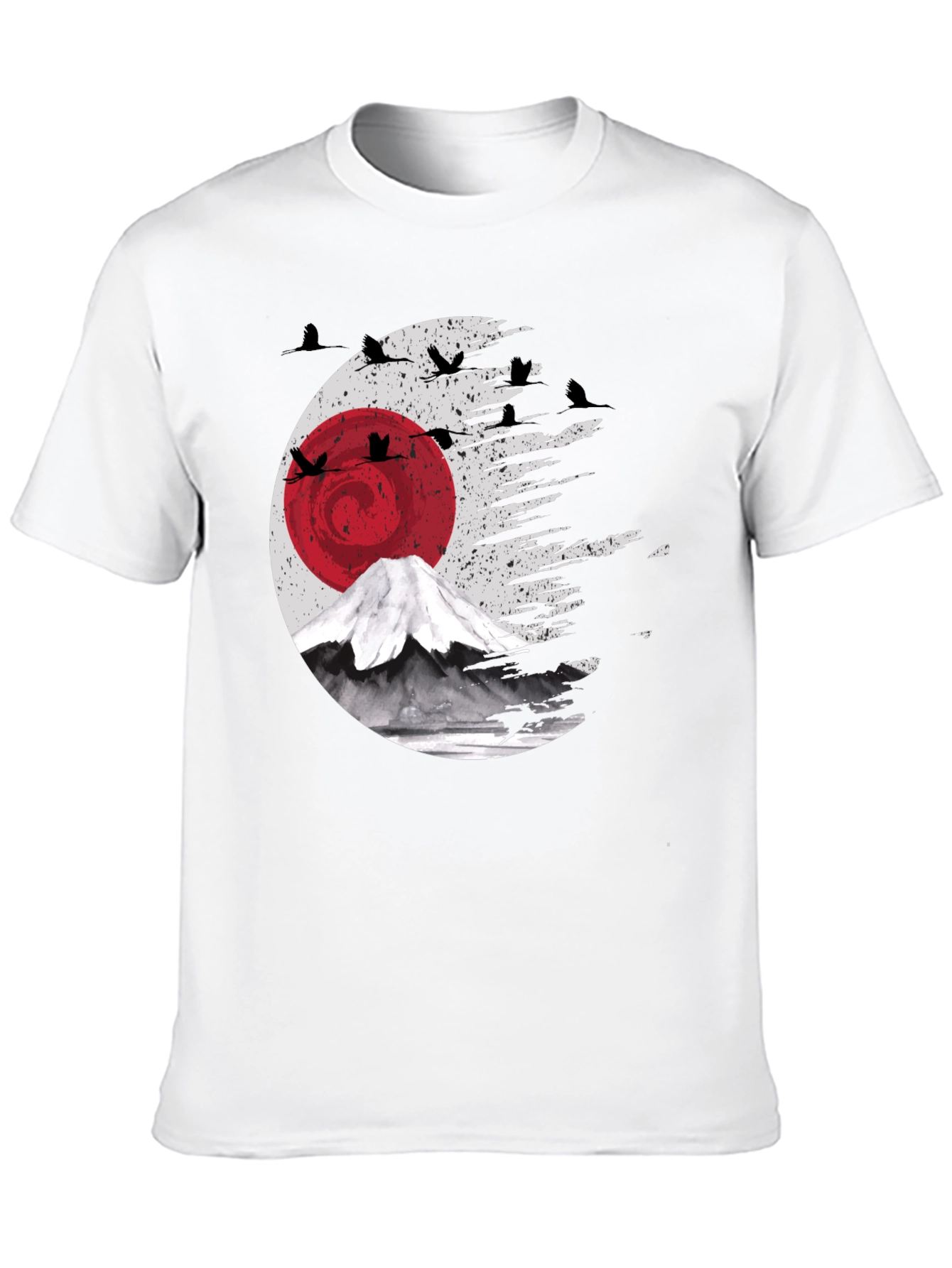 Japanese Crane Mount Fuji T-Shirt